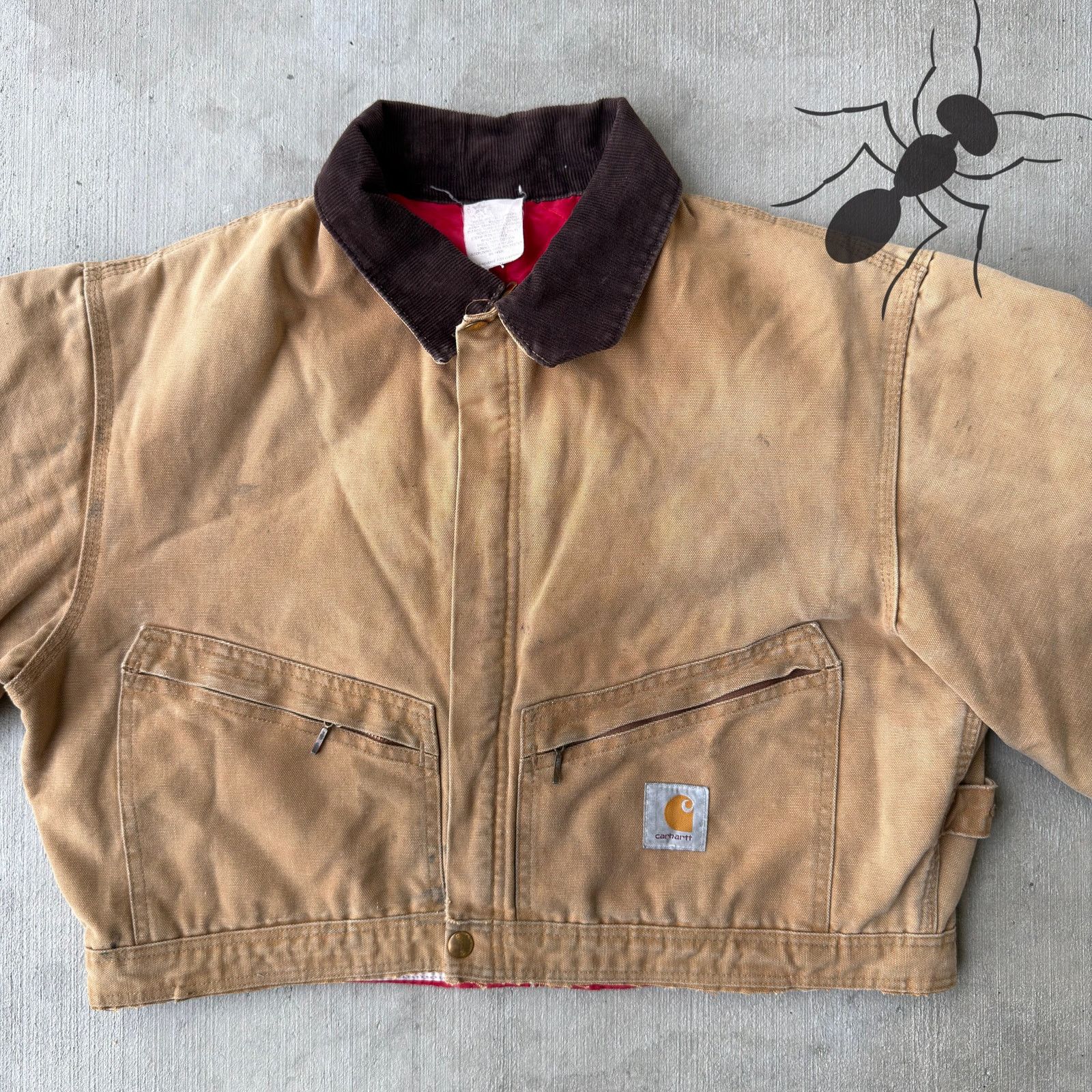 Carhartt × Vintage Carhartt brown cropped Detroit style work wear jacket Size US L / EU 52-54 / 3 - 3 Thumbnail
