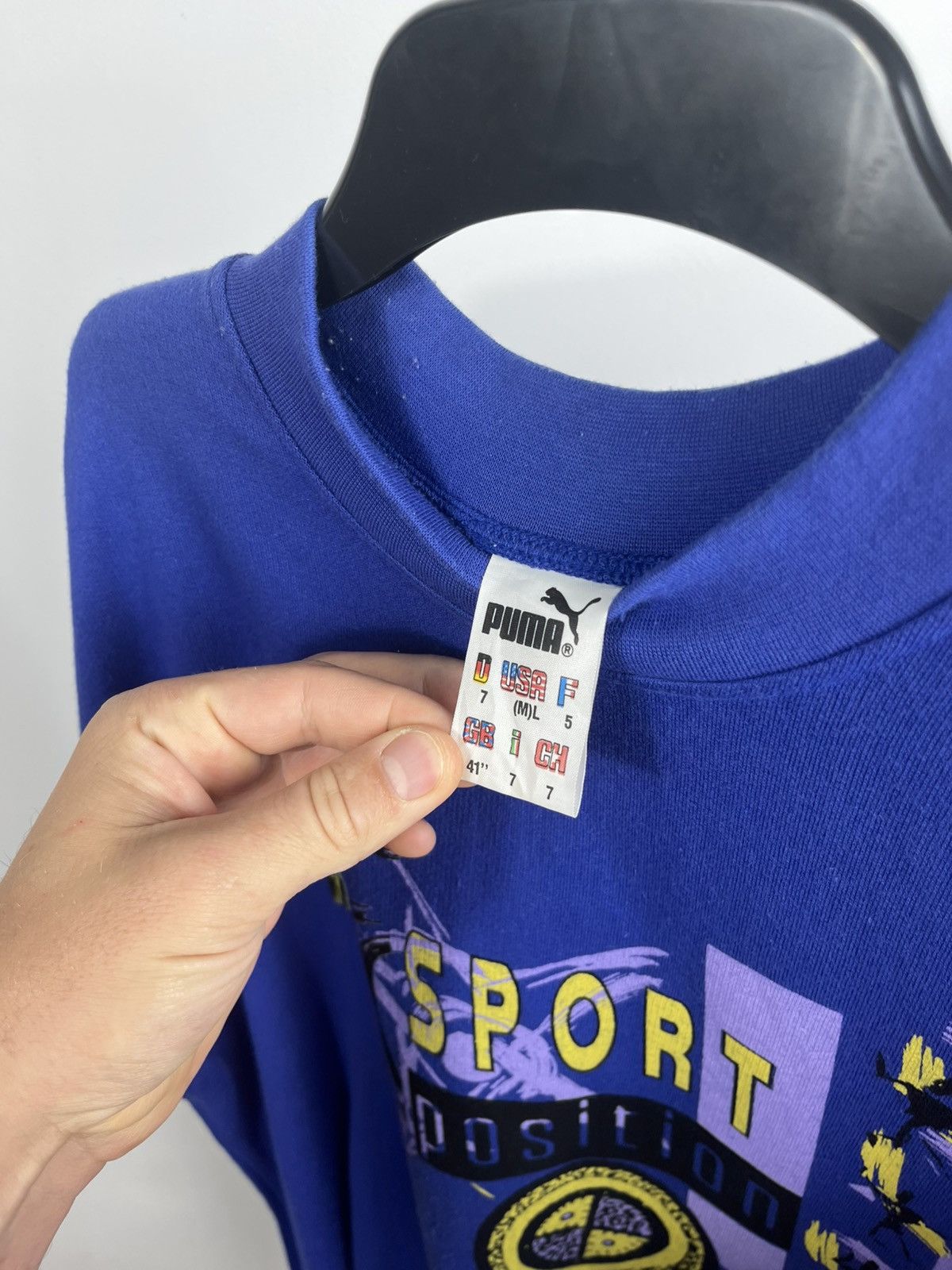 Puma Vintage Puma Sport Position Sweatshirt Blue Bulgaria Size US L / EU 52-54 / 3 - 7 Thumbnail