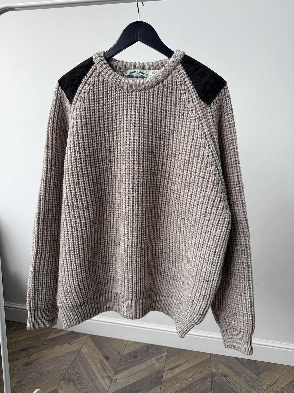 Aran Crafts Vintage Aran Crafts Ireland Wool Sweater Chunky Elbow Patch Size US L / EU 52-54 / 3 - 3 Thumbnail