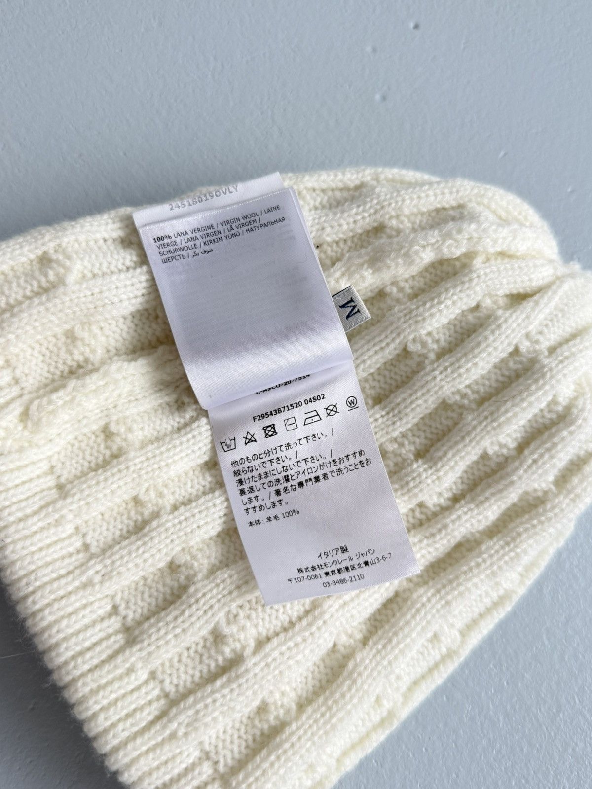 Moncler Moncler Beanie Knit Ivory Hats Ledies Size ONE SIZE - 12 Thumbnail