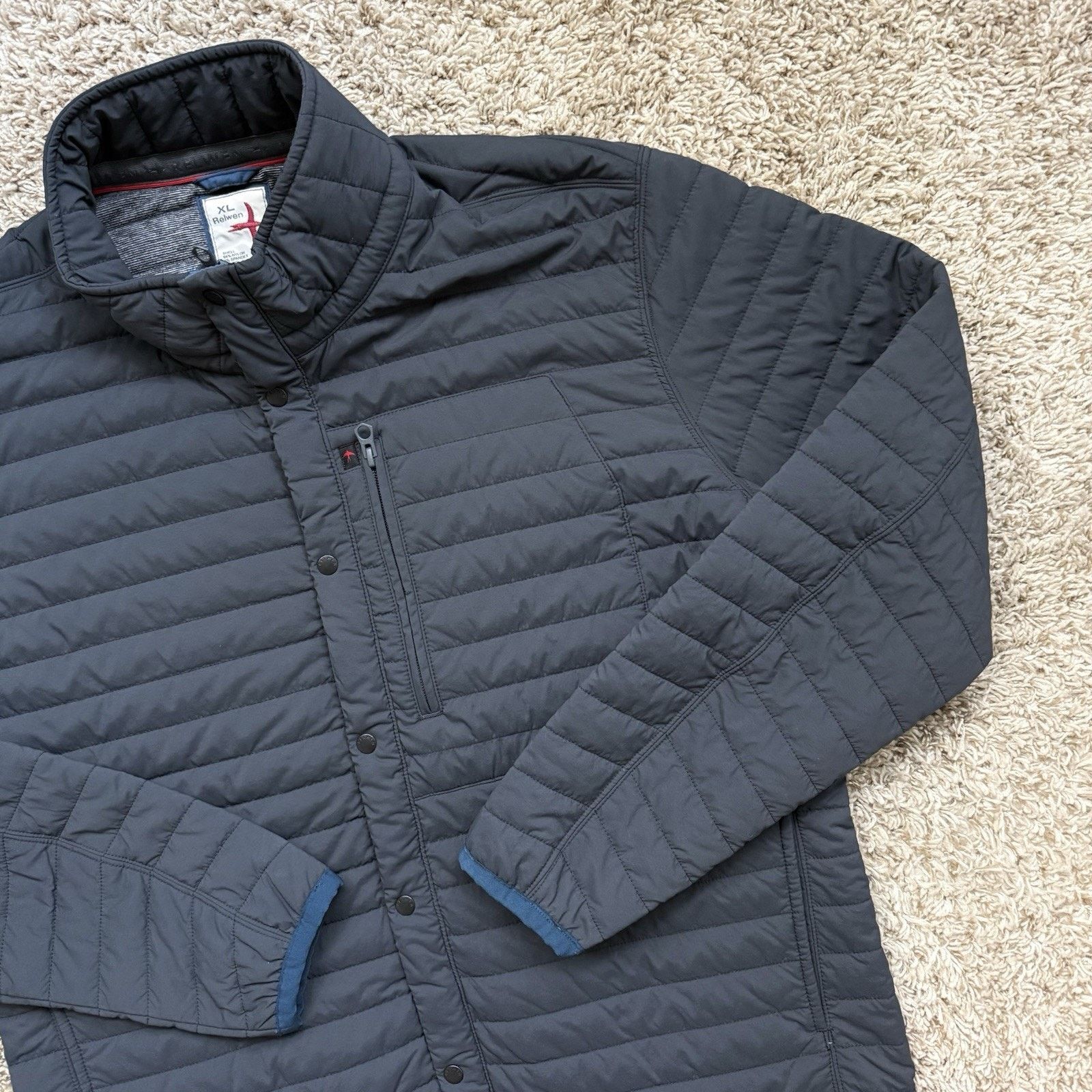 Relwen Relwen Windzip Jacket Gray Blue Huckberry Insulated Puffer Size US XL / EU 56 / 4 - 9 Thumbnail