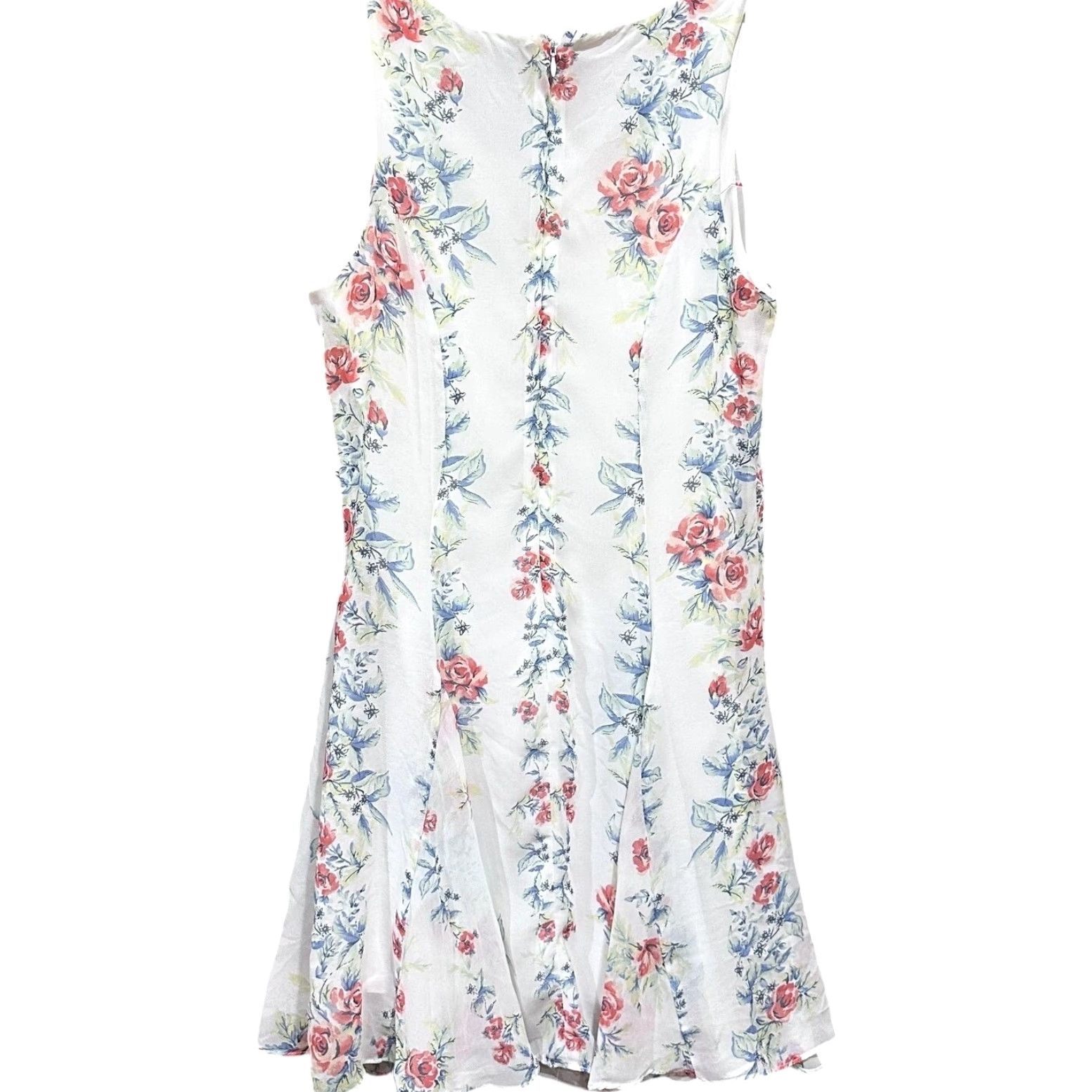 Disney Disney Dress L White Floral A Line Sleeveless Scoop Neck Womens Casual Party/Cocktail Sundress Disney Alice Through the Looking Glass Size L / US 10 / IT 46 - 3 Thumbnail
