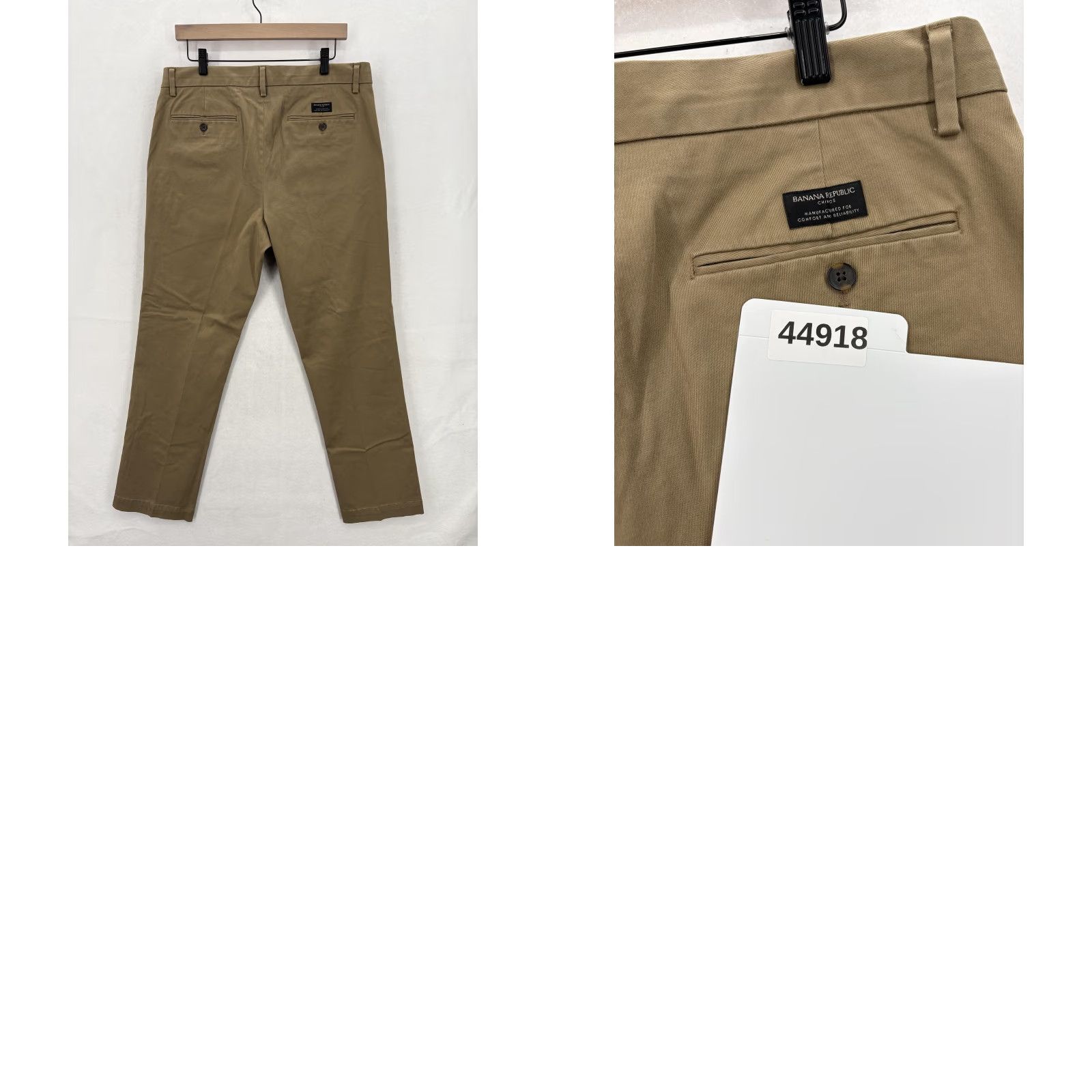 Banana Republic Banana Republic Pants Mens 35x30 Khaki Rapid Movement Aiden Chino Stretch Work Slim Flat Front Pockets Water Resistant Beige 90% Cotton 2% Spandex Size US 35 - 10 Thumbnail
