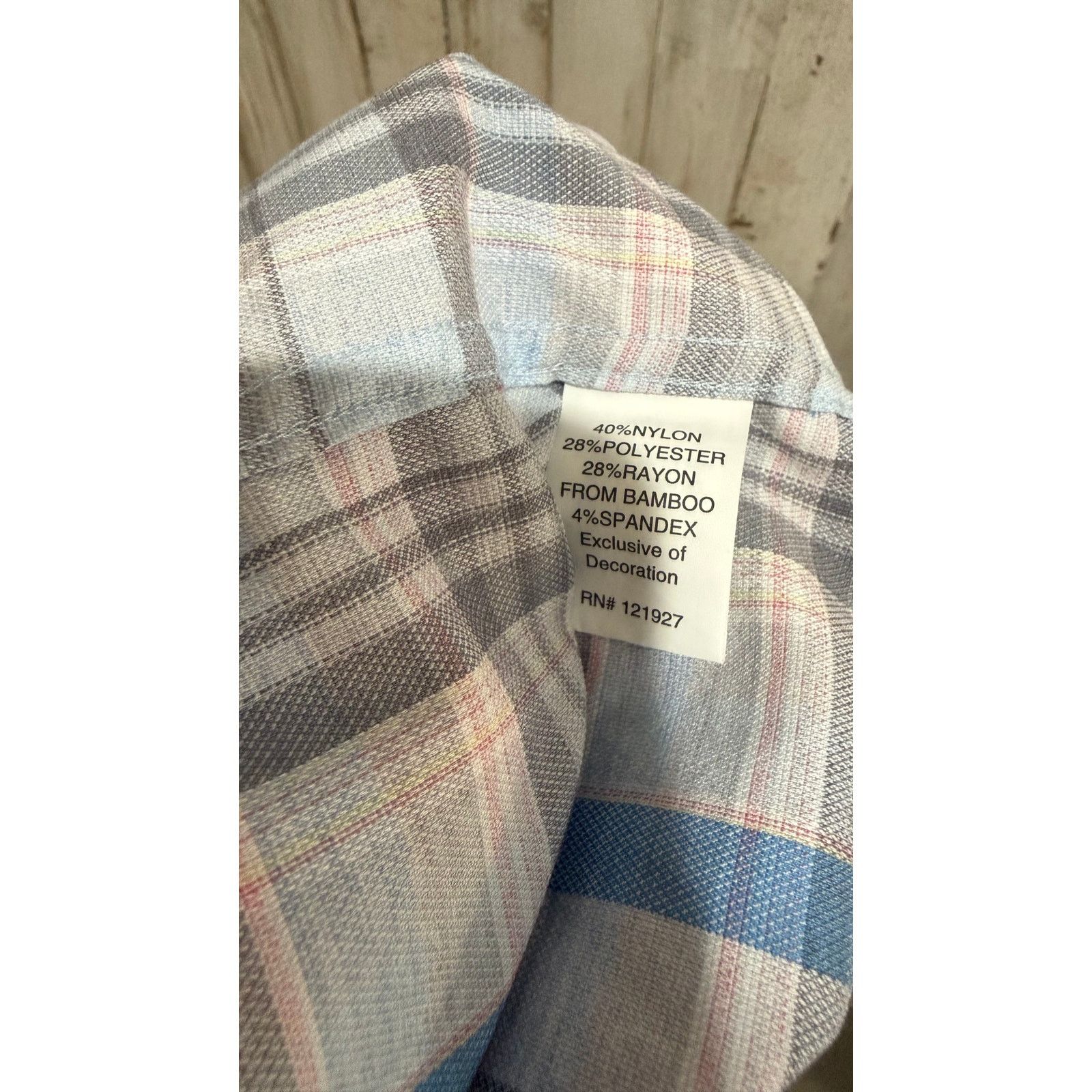 johnnie-O Johnnie-O Men's XL Blue Plaid Performance Button-Up Shirt Size US XL / EU 56 / 4 - 4 Thumbnail