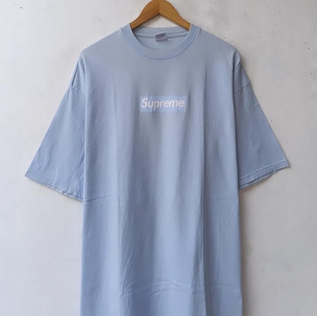 Supreme 2003 SUPREME Baby Blue Box Logo Tshirt Size US XL / EU 56 / 4 - 3 Thumbnail