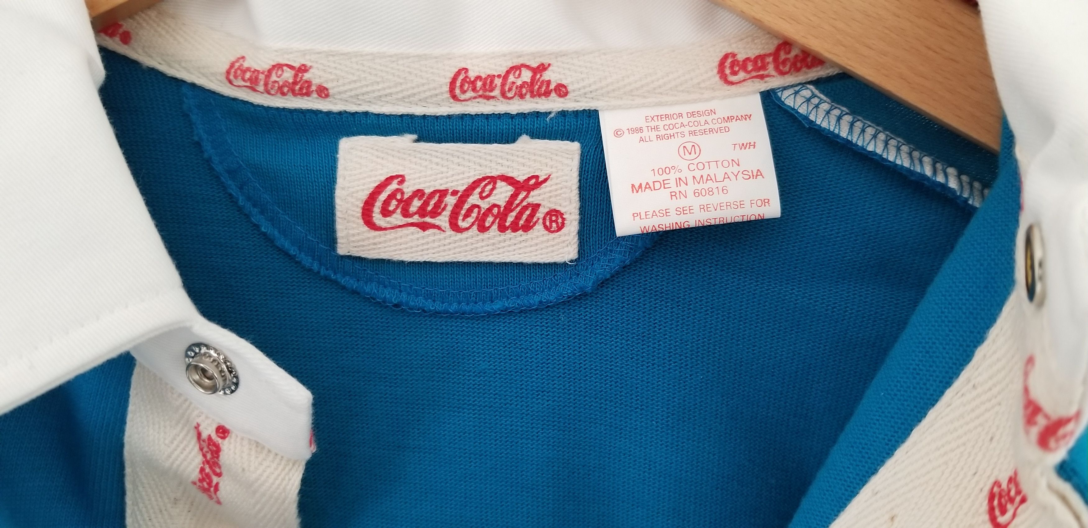 Coca Cola Coca Cola Rugby Polo Shirt Hilfiger Blue Yellow 80s 90s Y2K Size S / US 4 / IT 40 - 9 Thumbnail