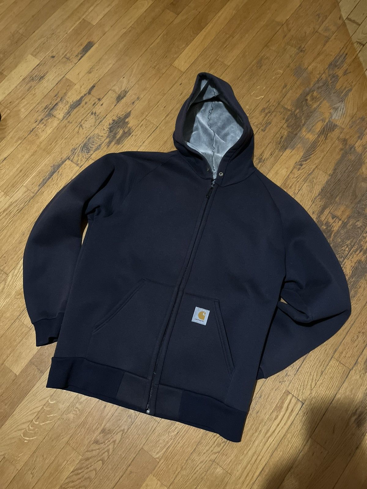 Carhartt × Vintage Carhartt Car Lux Zip Hoodie Navy Blue Size US L / EU 52-54 / 3 - 1 Thumbnail