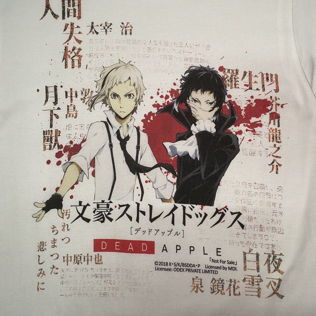 Anime RARE! BUNGO STRAY DOGS ANIME PROMO T SHIRT Size US S / EU 44-46 / 1 - 4 Thumbnail