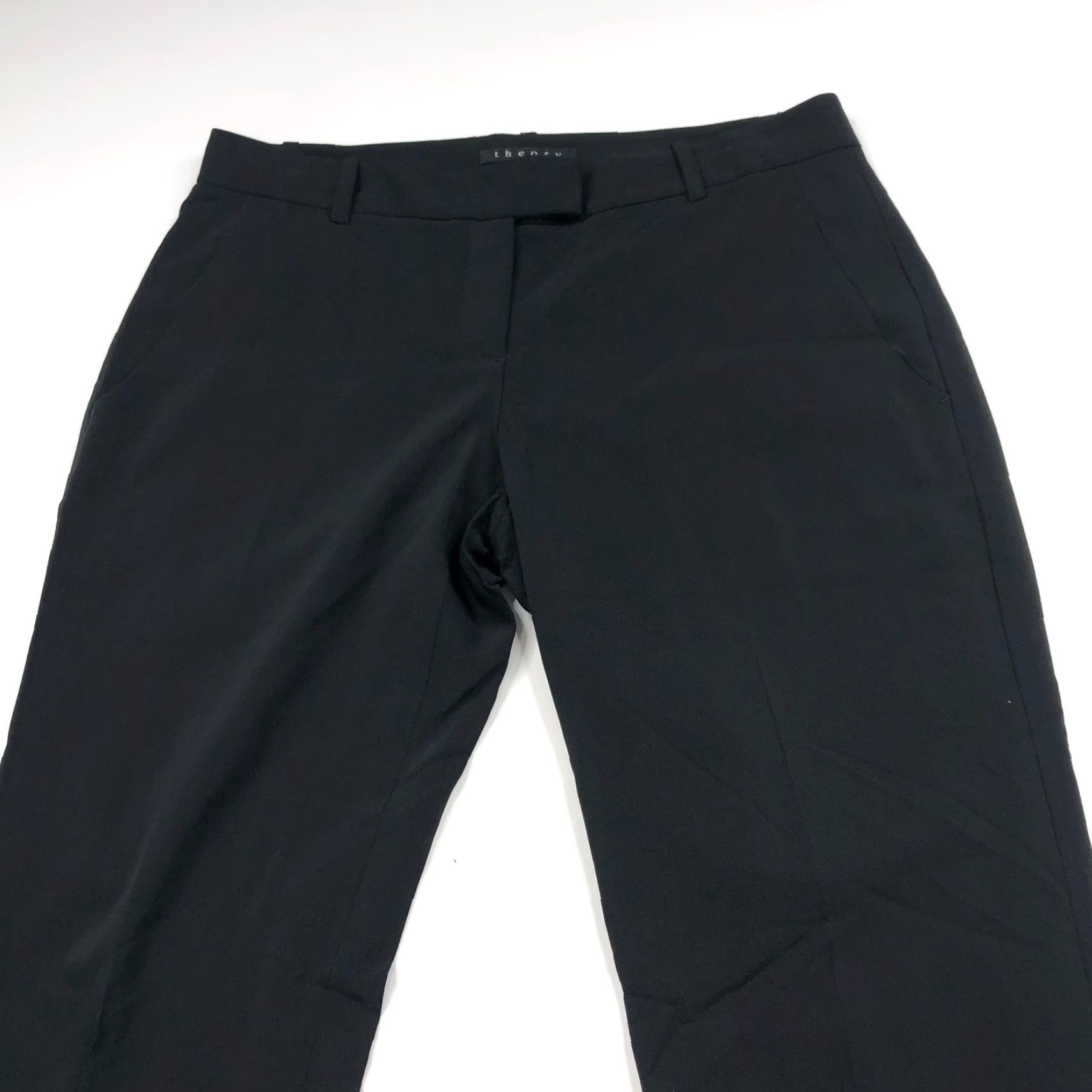 Theory Theory Sierra Ankle 4 Dress Pants Black C0506205, Mid Rise, 31W 27L, 4, Woolless Fabric? (Note: Original title only; excluding added details) Size 27" / US 4 / IT 40 - 5 Thumbnail
