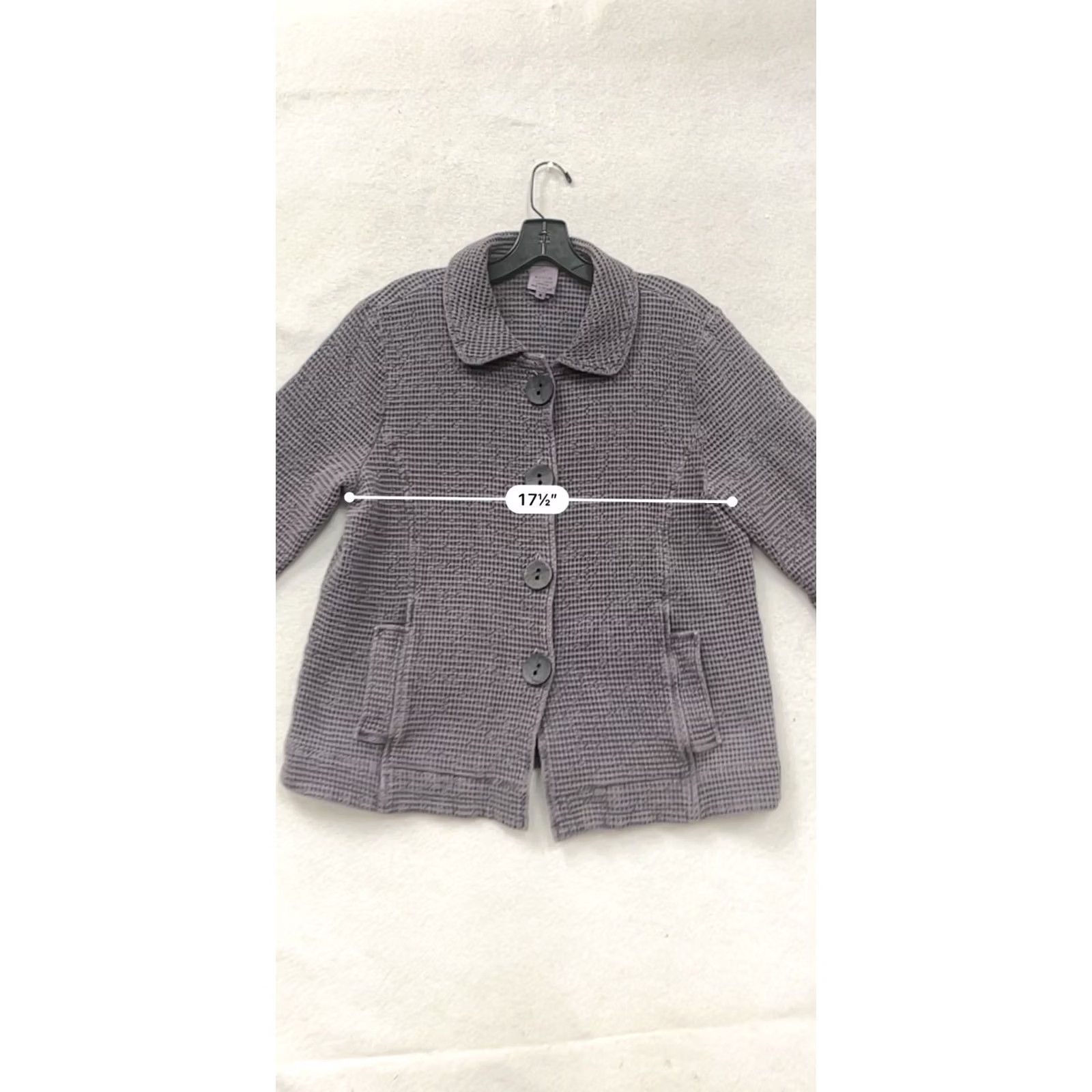 Vintage VINTAGE Focus Jacket Women M Purple Waffle Knit Button-Up Shirt? Size M / US 6-8 / IT 42-44 - 8 Thumbnail
