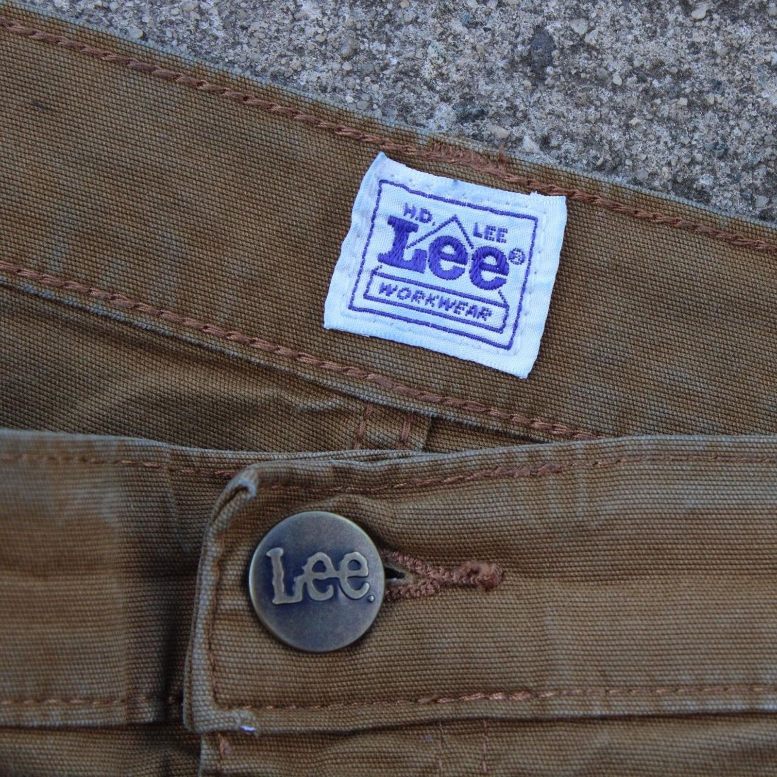 Lee Vintage 90’s Tan Khaki Baggy Lee Workwear Carpenter Pants Size 36" / US 14 / IT 50 - 6 Thumbnail