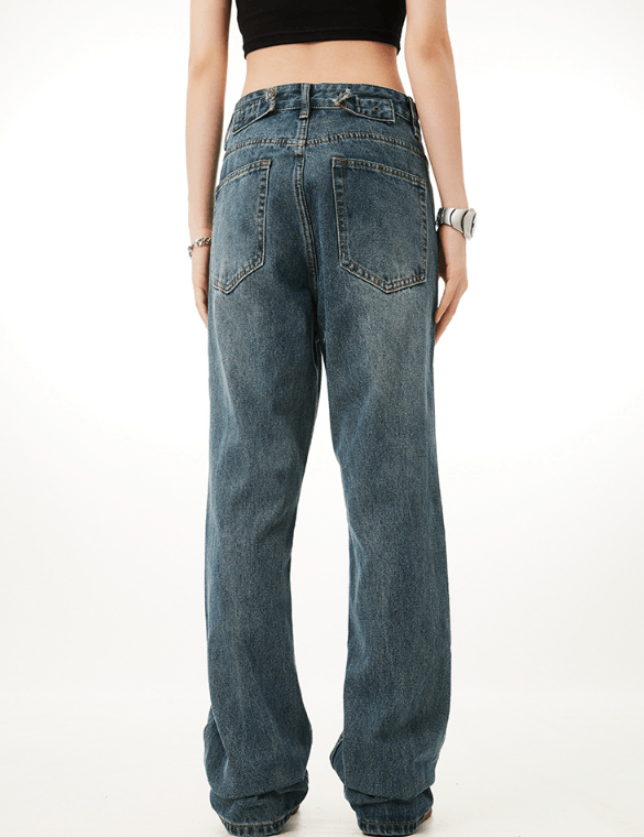 Japanese Brand × Jean American retro blue men's loose casual flared jeans Size US 32 / EU 48 - 5 Thumbnail