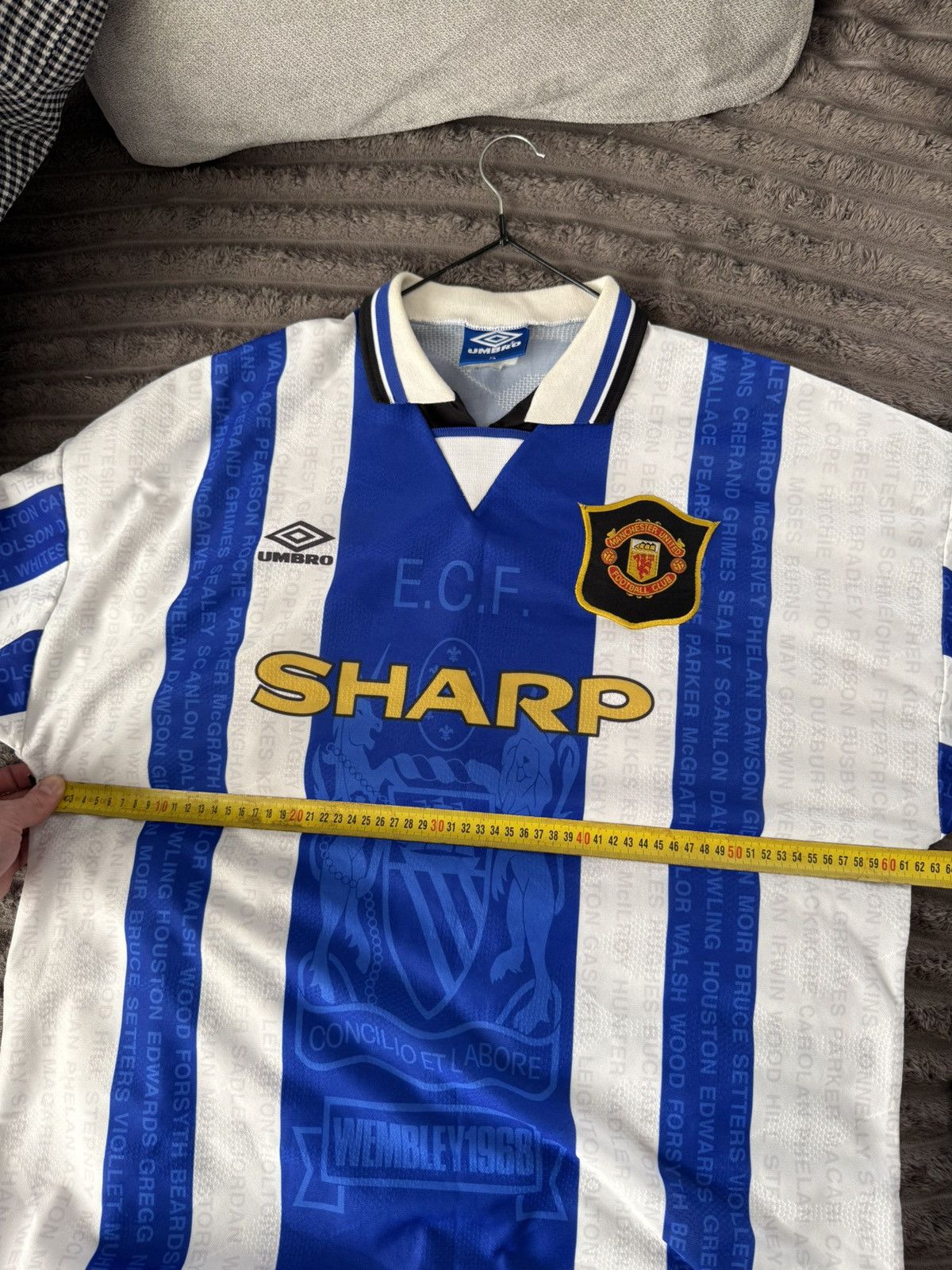 Umbro Manchester United 1994-96 Umbro Retro Soccer Away Jersey Size US XL / EU 56 / 4 - 8 Thumbnail