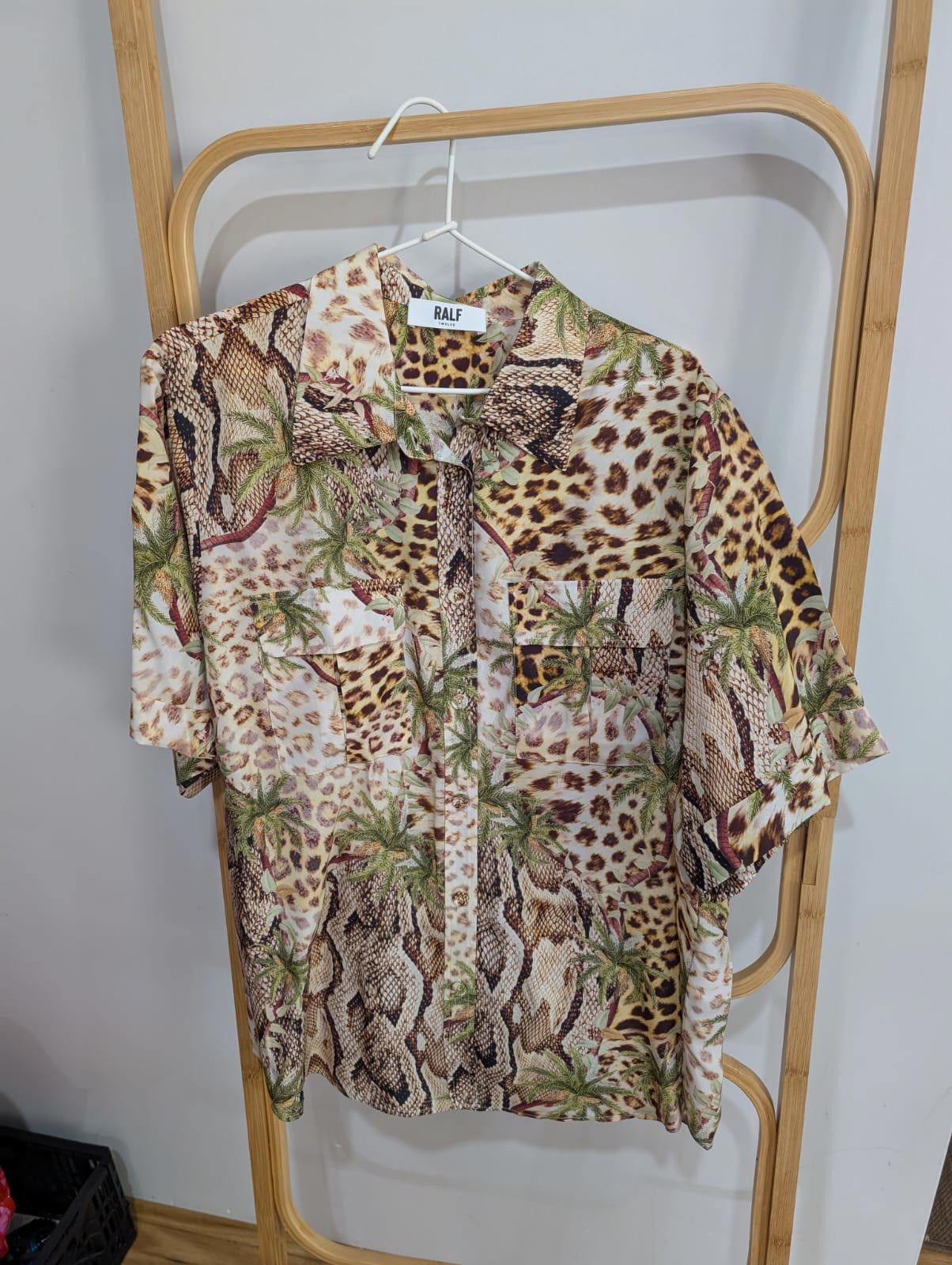 Polo Ralph Lauren Women's Casual Short Sleeve Shirt with Animal and Palm Print Size M / US 6-8 / IT 42-44 - 1 Thumbnail