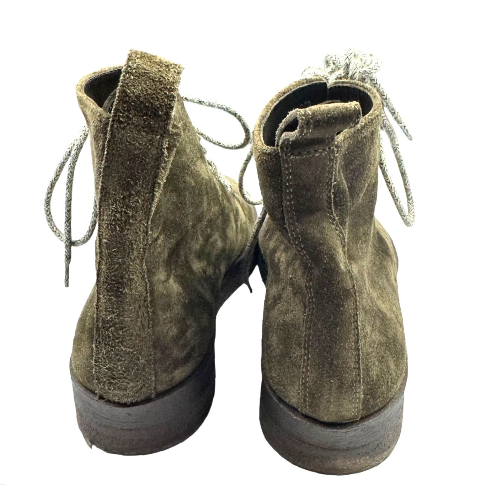 Vintage Jenni Kayne Boots Womens 37 EU 6.5 US Brown Suede Chukka Lace Up Size US 7 / IT 37 - 3 Thumbnail