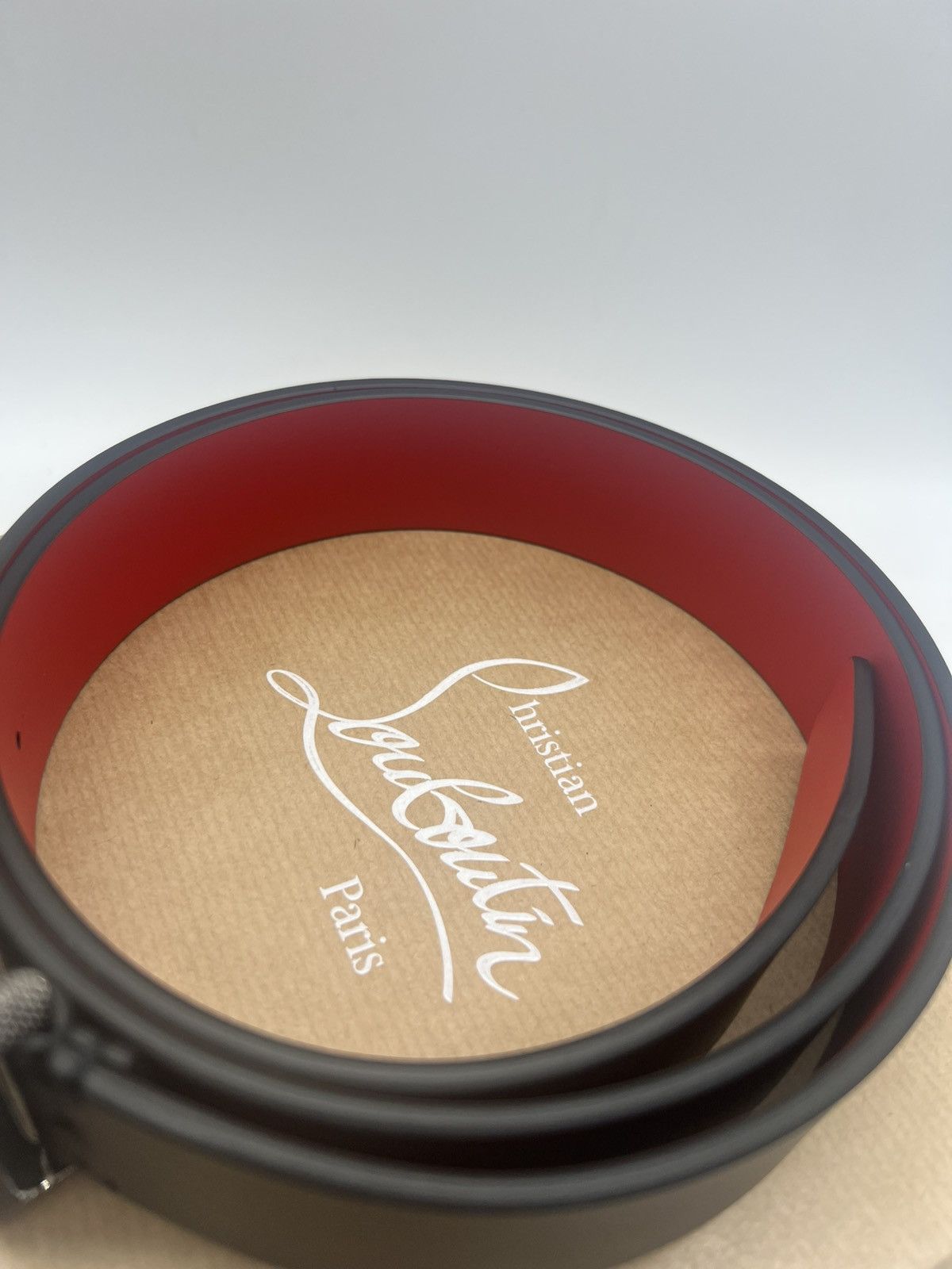 Christian Louboutin Christian Louboutin Ricky Calf Black Belt Size 95 RRP $600 Size ONE SIZE - 5 Thumbnail