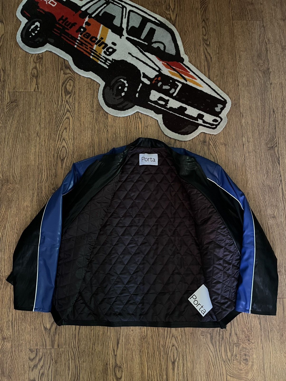 MUSINSA Porta Padded Racer Jacket Black/Blue Size ONE SIZE - 2 Thumbnail