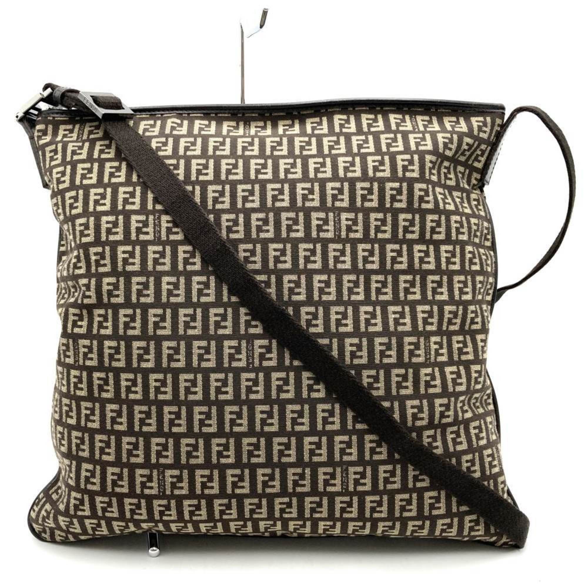 Fendi FENDI Shoulder Bag No Gusset Zucchino Brown Canvas Leather Men Women Size ONE SIZE - 1 Thumbnail