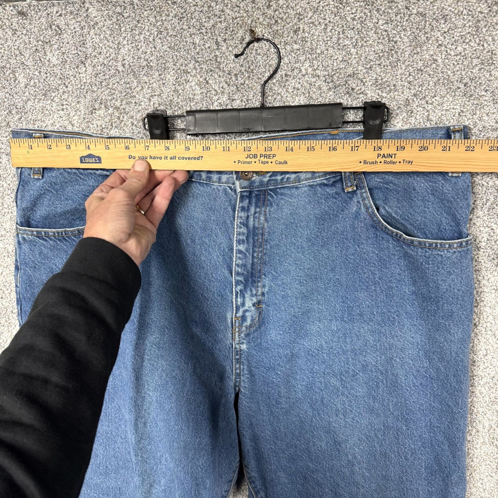 Faded Glory VINTAGE Faded Glory Jeans Denim Straight Leg Relaxed 44x30 Mens Jeans Wide 5-Pocket Blue Cotton Workwear Size US 44 / EU 60 - 2 Thumbnail