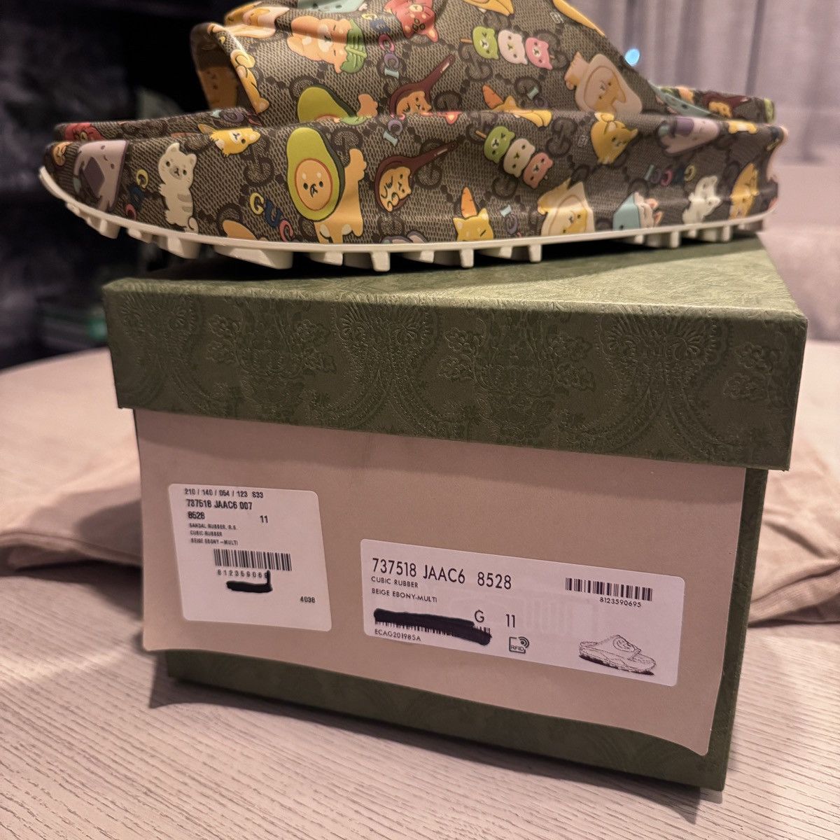 Gucci Gucci x Pikarar GG Supreme Platform Slides Size US 11.5 / EU 44-45 - 8 Thumbnail