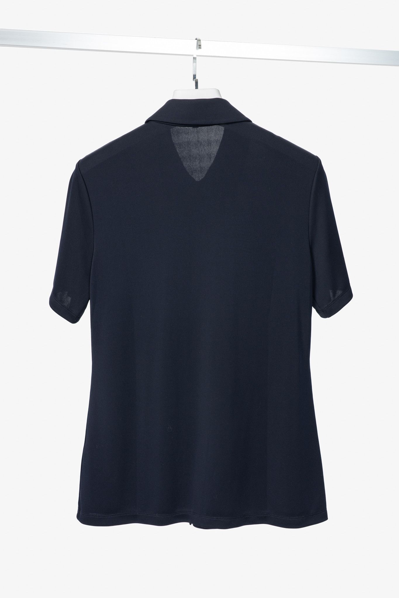 Tibi Tibi Navy Harlow Jersey Slim Short Sleeve Shirt Size M / US 6-8 / IT 42-44 - 2 Thumbnail