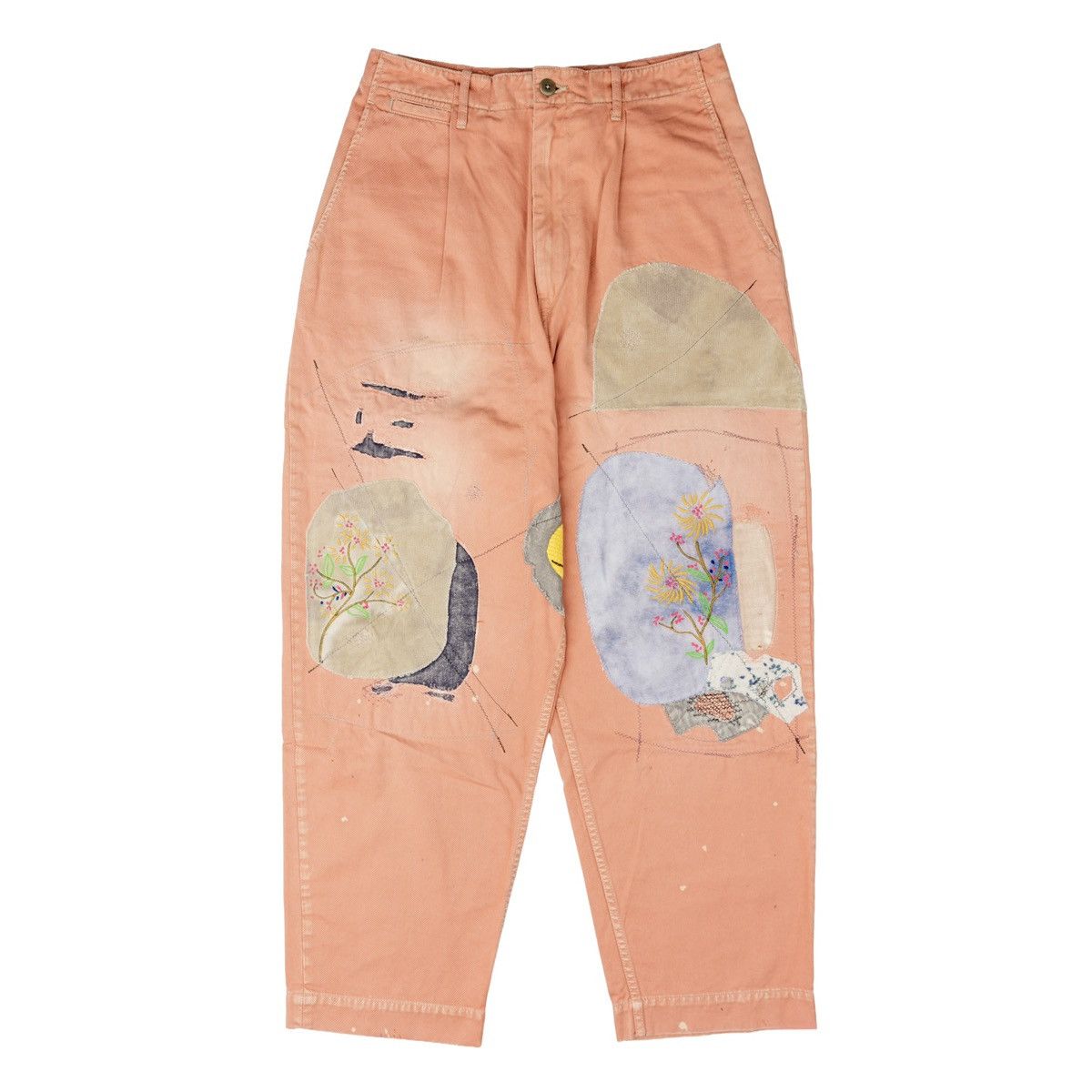 Kapital Katsuragi Appliqued Jeans Salmon Multi Size US 36 / EU 52 - 1 Thumbnail