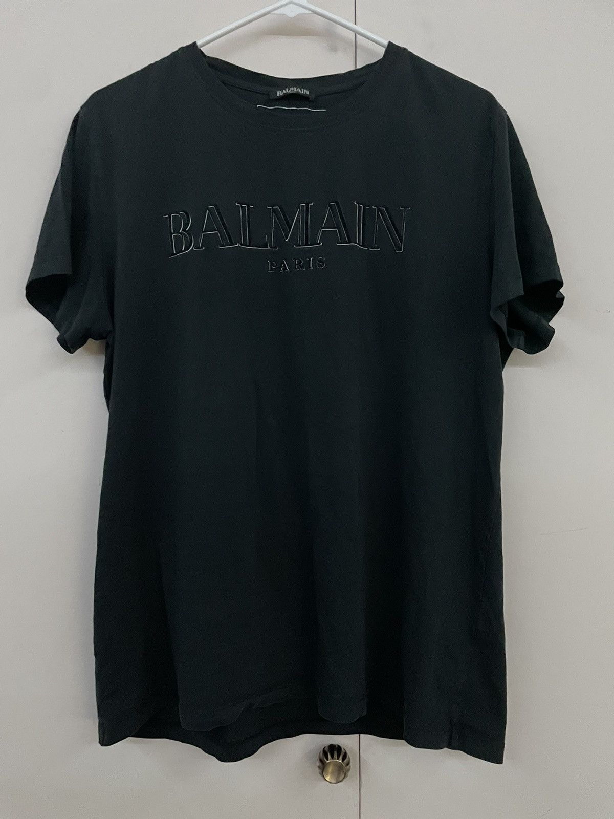 Image of Balmain Logo Tee Black, Men's (Size XL)