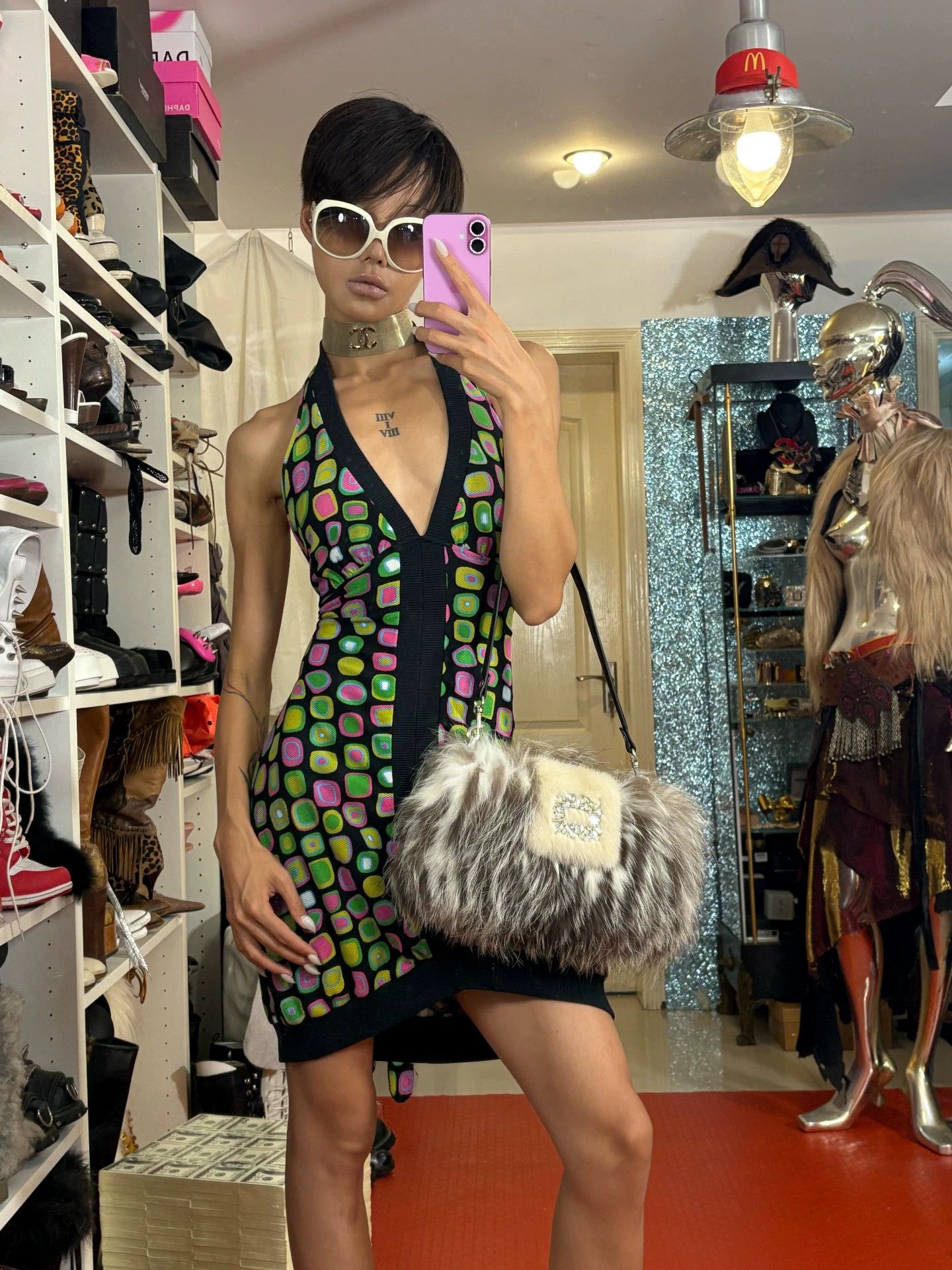 Kenzo KENZO Vintage Trippy Dot Halter-Back KnitDress XL Size XL / US 12-14 / IT 48-50 - 6 Thumbnail