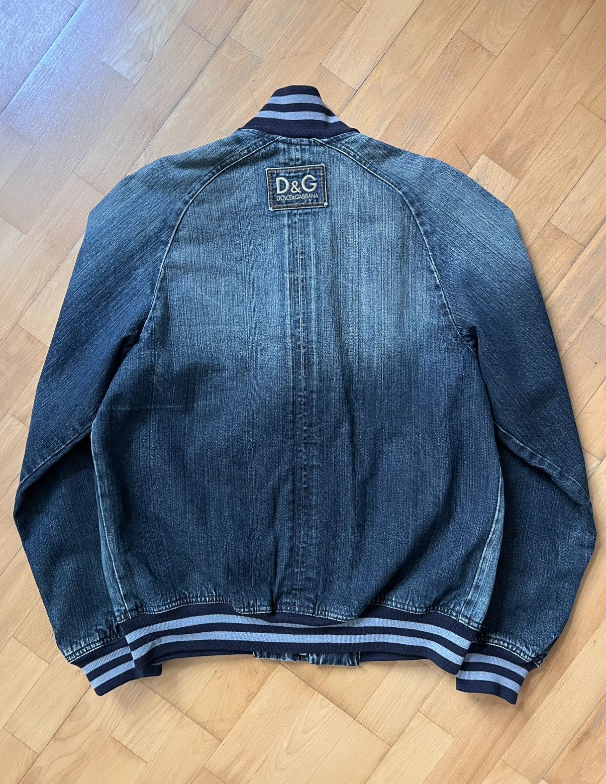 Dolce & Gabbana 2000s Dolce & Gabbana denim bomber jacket Size US L / EU 52-54 / 3 - 6 Thumbnail
