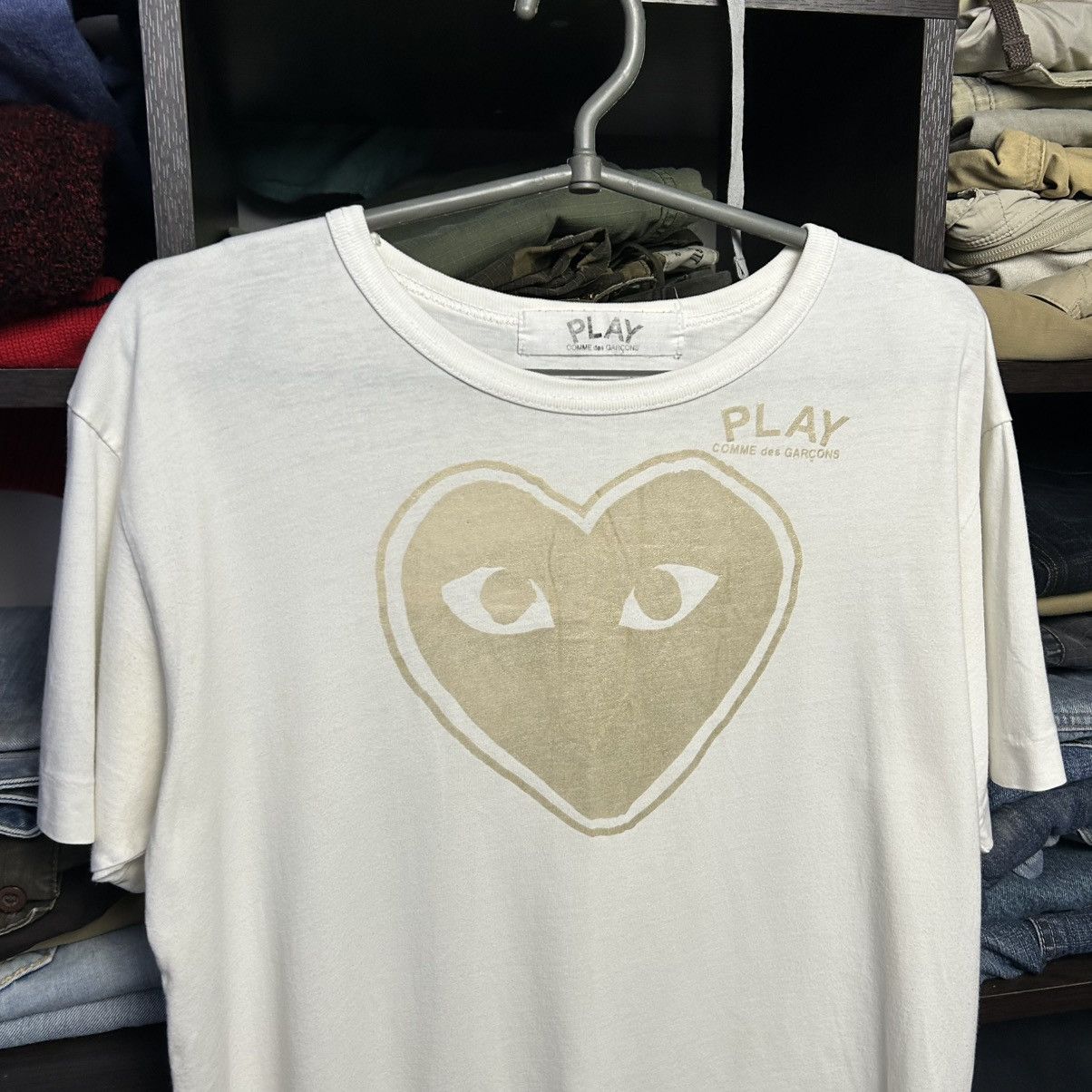Comme des Garcons PLAY Designer Play Comme Des Garcons Big Logo Health love tee Size US M / EU 48-50 / 2 - 2 Thumbnail