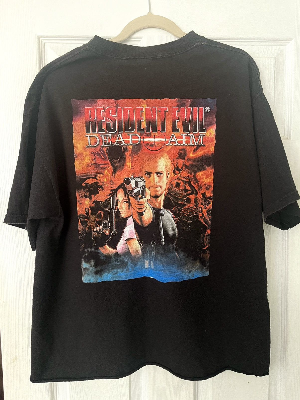 image of Vintage Resident Evil Dead Aim Promo Tee in Black, Men's (Size XL)