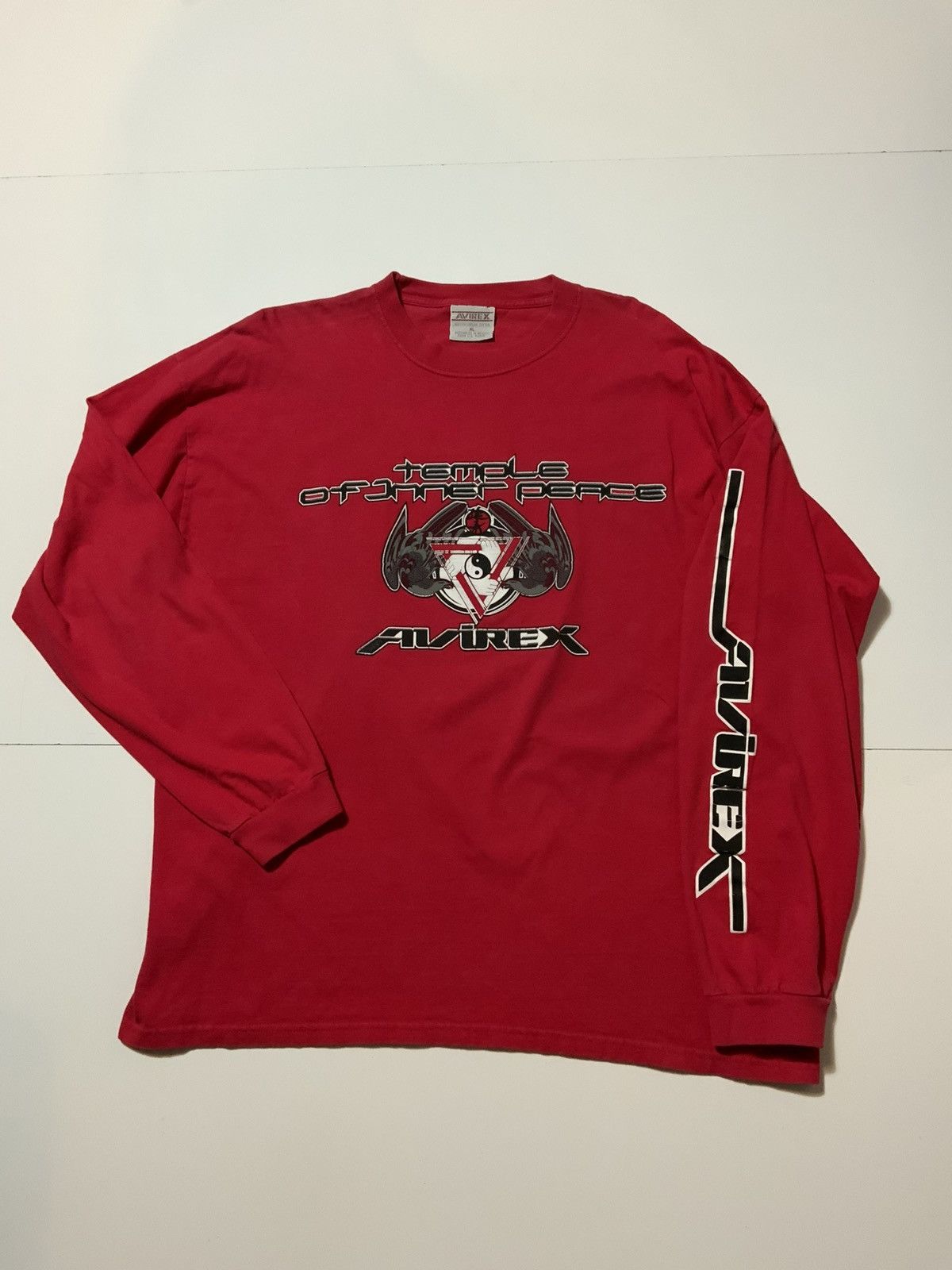 Avirex × Vintage 90s Y2K 2000s Avirex Temple Of Inner Peace Yin Yang T-Shirt Size US XL / EU 56 / 4 - 1 Thumbnail