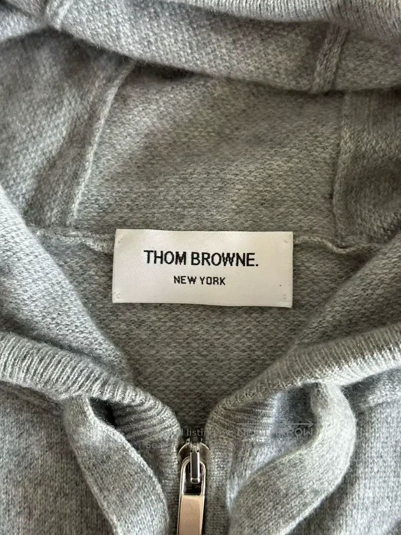 Thom Browne Thom Browne Light Gray Cashmere Zip-up Hoodie Size US XL / EU 56 / 4 - 3 Thumbnail