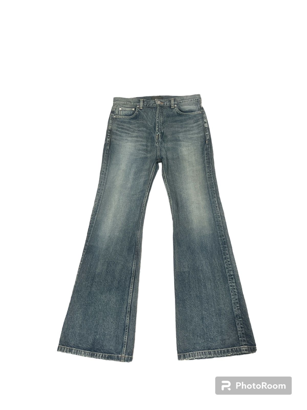 image of Balenciaga Flared Denim in Blue, Men's (Size 34)