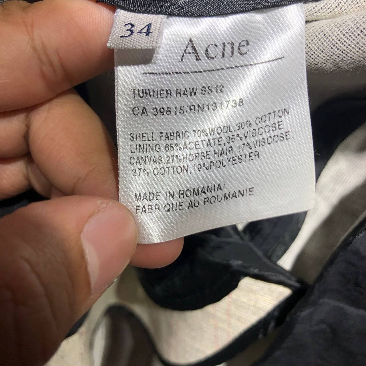 Acne Studios Acne Studios SS12 Turner Raw Wool Blazer Size XXS / US 00 / IT 34 - 9 Thumbnail