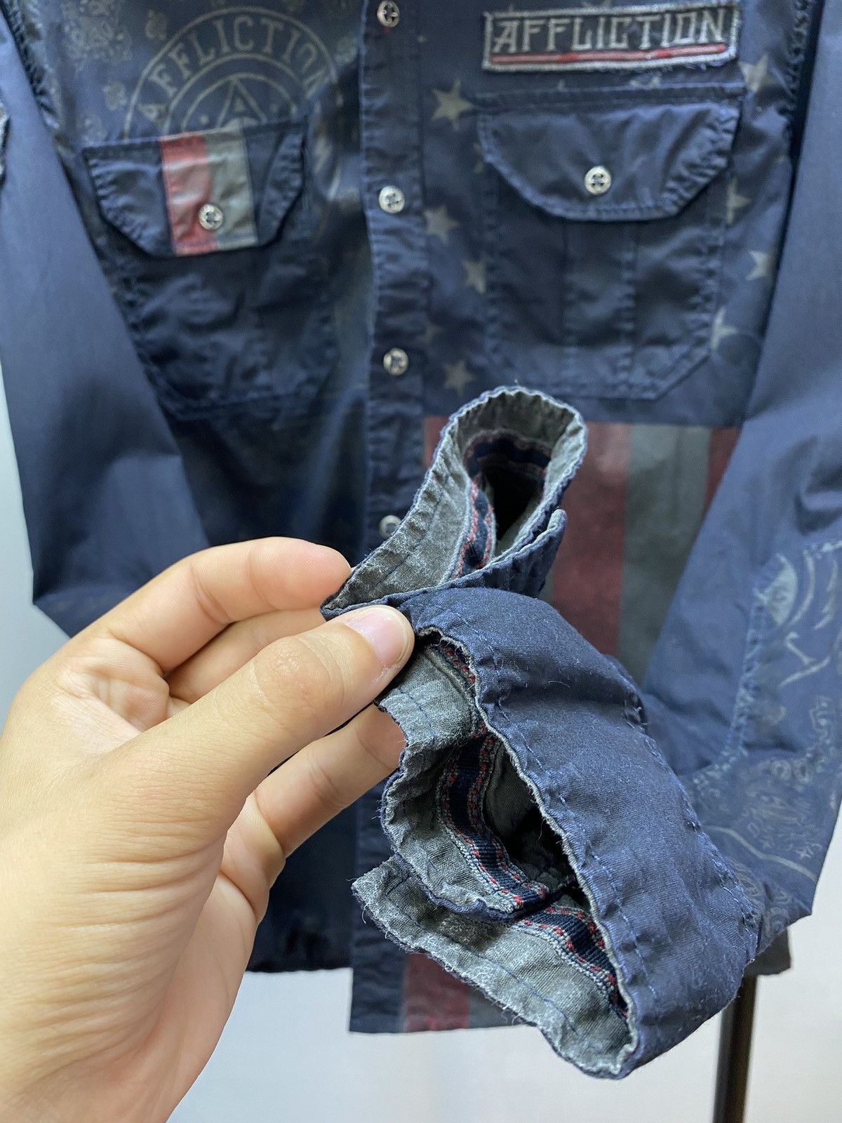 Other Crazy Y2K Affliction Cyber Grunge Button Up Shirt Size US L / EU 52-54 / 3 - 10 Thumbnail