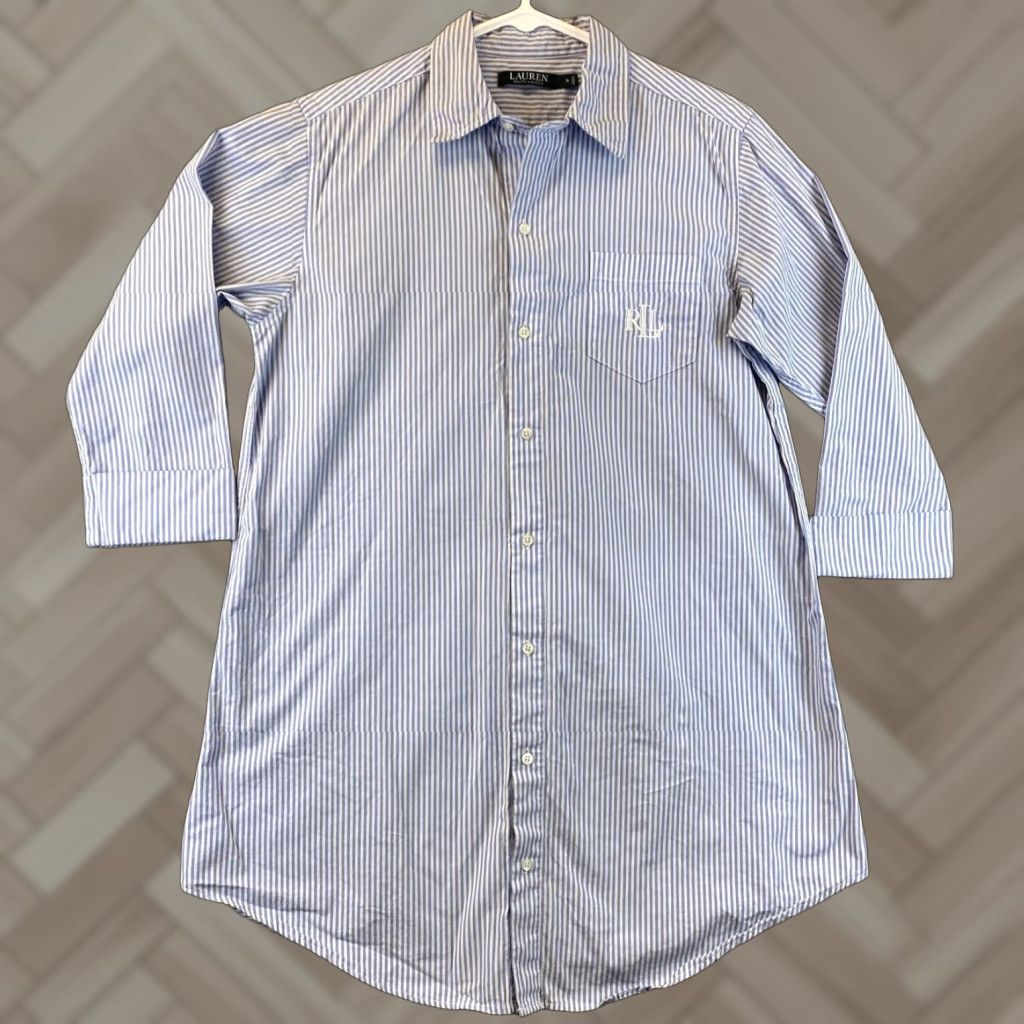 Ralph Lauren Ralph Lauren Shirt Men Adult S Button-Up 3/4 Sleeve Blue Cotton RLL Logo Striped Casual Mens Size US S / EU 44-46 / 1 - 1 Thumbnail