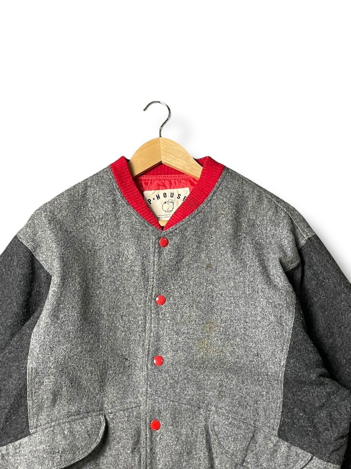 Japanese Brand Vintage P.House Wool Varsity Jacket (51) Size US M / EU 48-50 / 2 - 4 Thumbnail