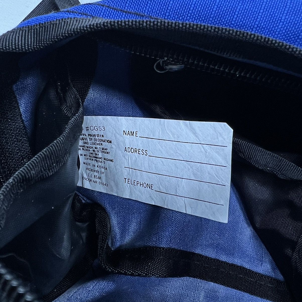 L.L. Bean × Vintage LL Bean Fanny Pack Bag Blue Crossbody Belt Waist Adjustable Size ONE SIZE - 12 Thumbnail