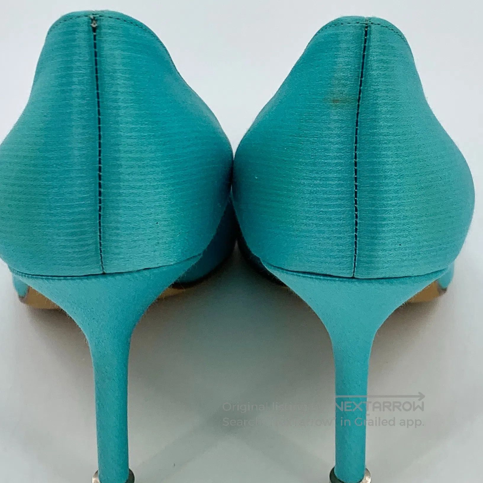 Manolo Blahnik Manolo Blahnik Blue square buckle with diamond detail stil Size US 4.5 / IT 34.5 - 9 Thumbnail