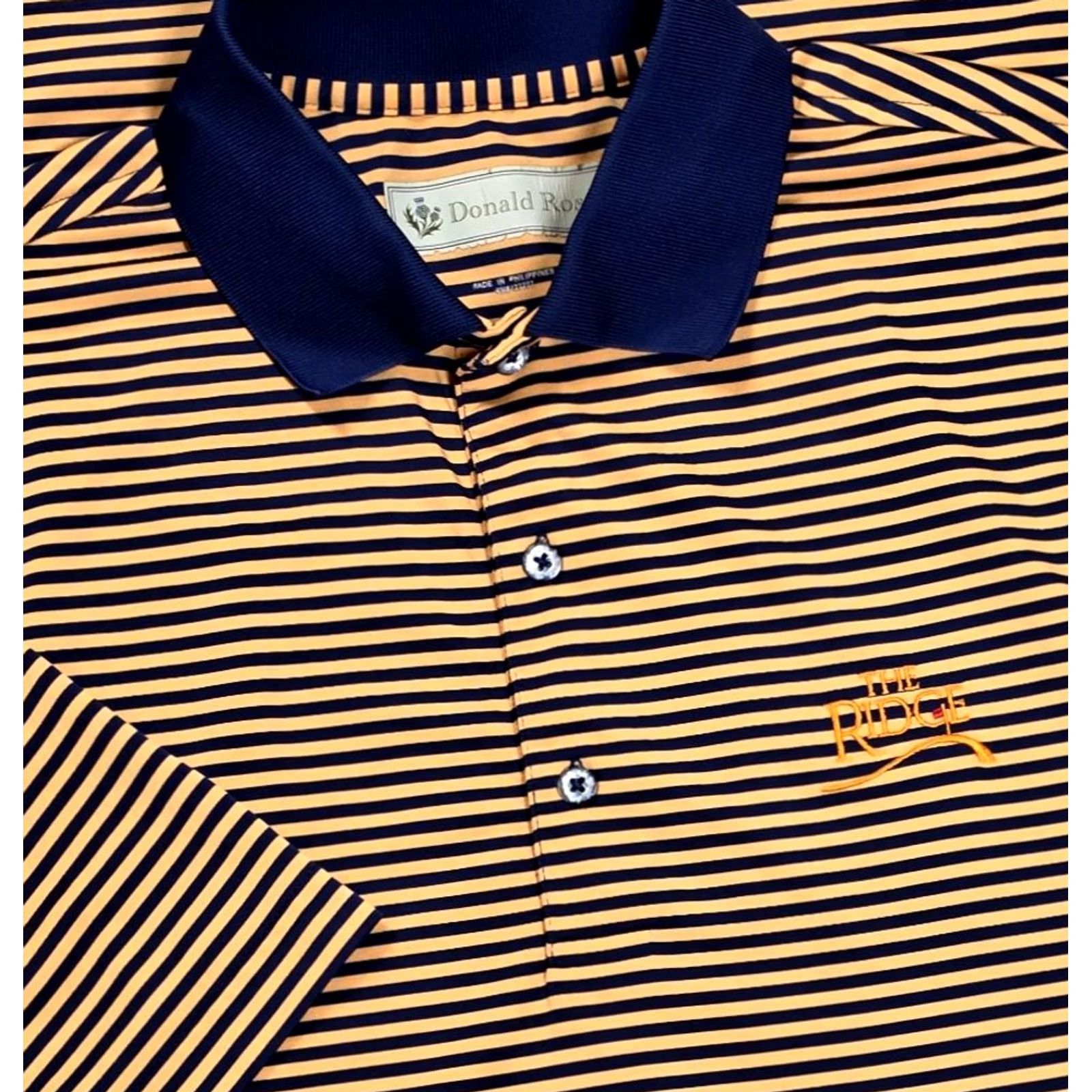 Vintage Donald Ross Men Polo Shirt M Blue Orange Performance Short Sleeve The Ridge Size US M / EU 48-50 / 2 - 2 Thumbnail