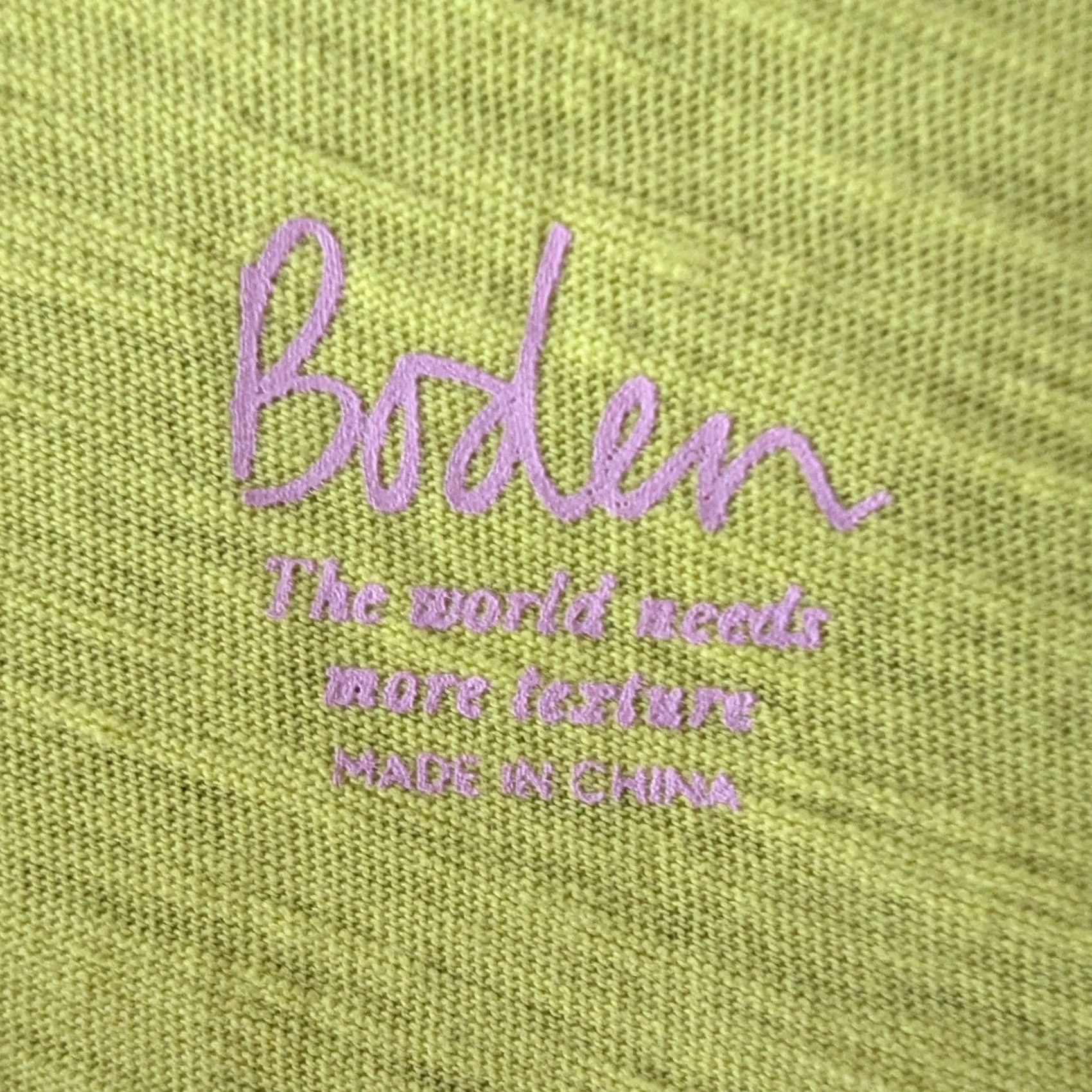 Boden Boden Slub Knit Cotton Henley Top 3/4 Sleeve Lime Green Neon Yellow Womens S Shirt Casual Preppy Mens Girls Size S / US 4 / IT 40 - 4 Thumbnail
