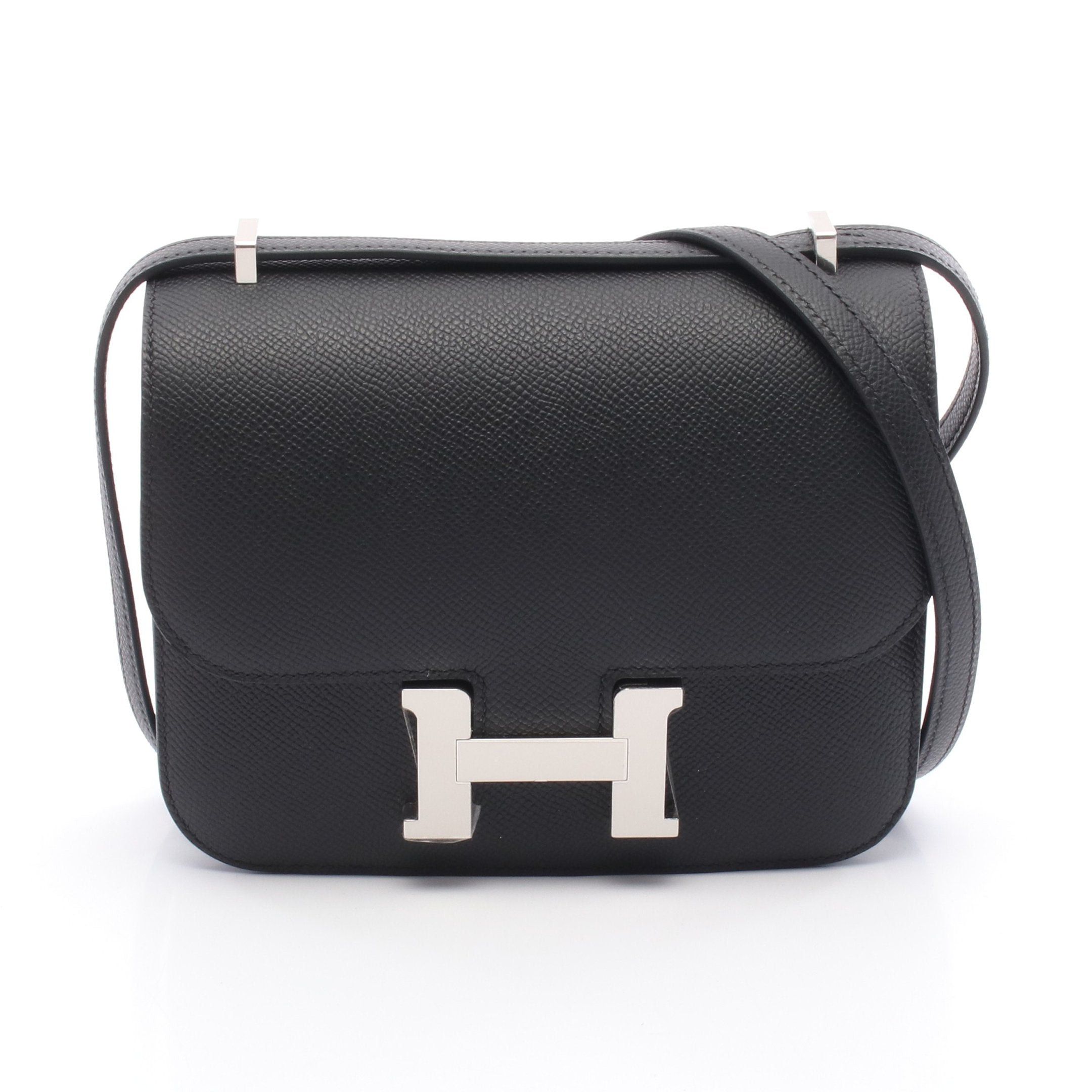 Hermes Hermes Constance 3 Mini Miroir Shoulder Bag Veau Epsom Black Silver Hardware Double Engraved Size ONE SIZE - 1 Thumbnail