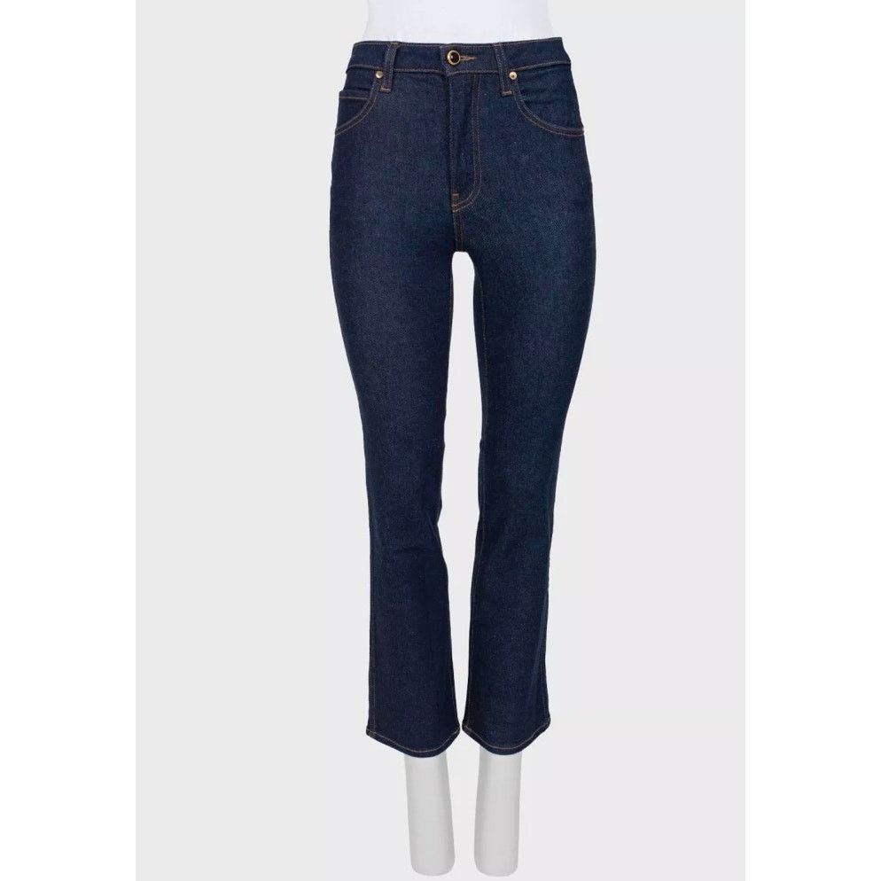 KHAITE Khaite Dark Blue High-Waisted Jeans - Size S Size 26" / US 2 / IT 38 - 1 Thumbnail
