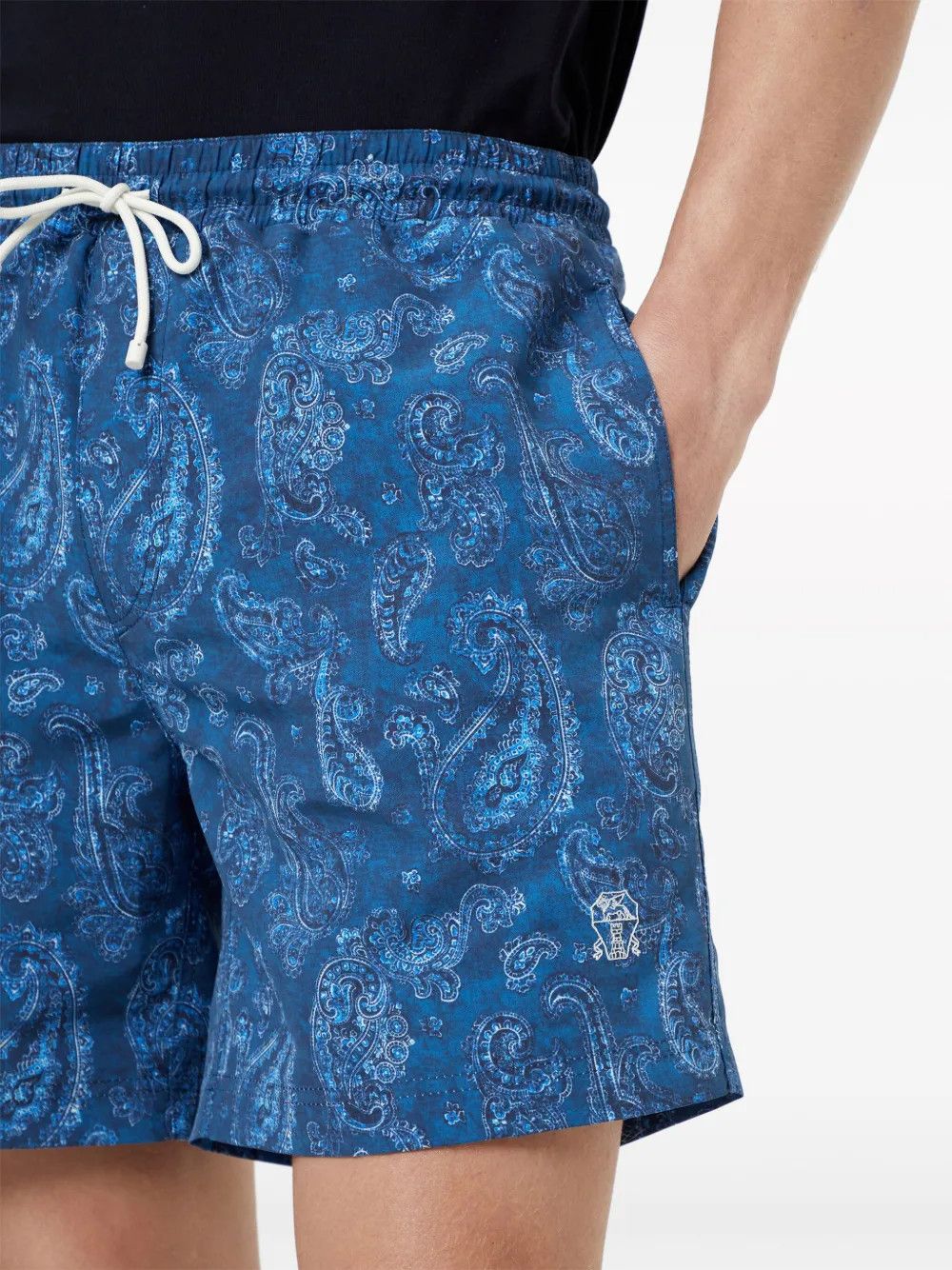 Brunello Cucinelli o1la1rc1a0425 Bathing Suit in Cobalt Blue Size US 32 / EU 48 - 4 Thumbnail