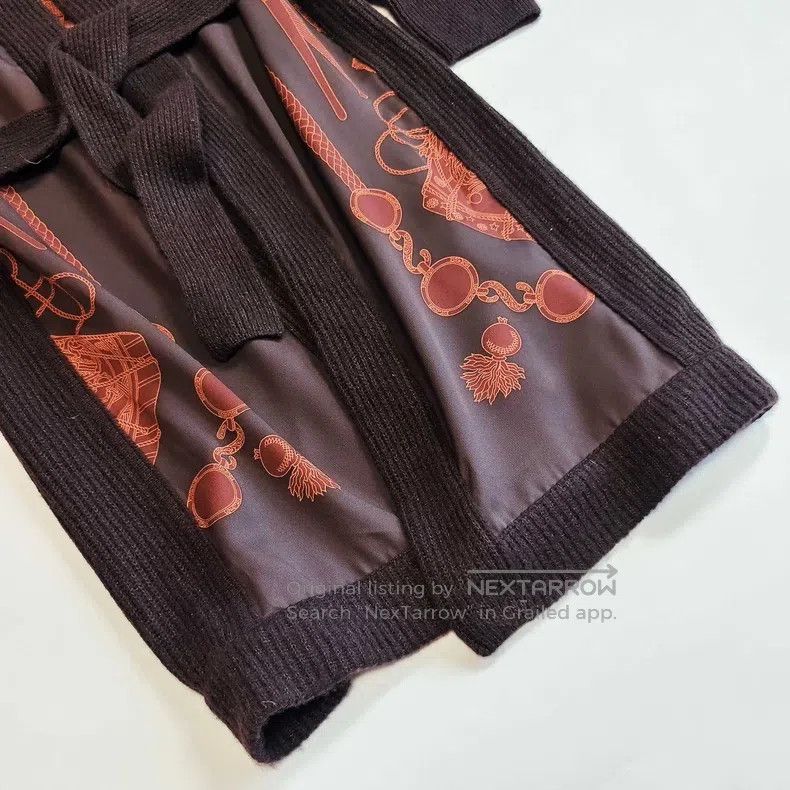 Hermes Hermes Caramel Color Block Printed Long Cardigan Size XS / US 0-2 / IT 36-38 - 3 Thumbnail