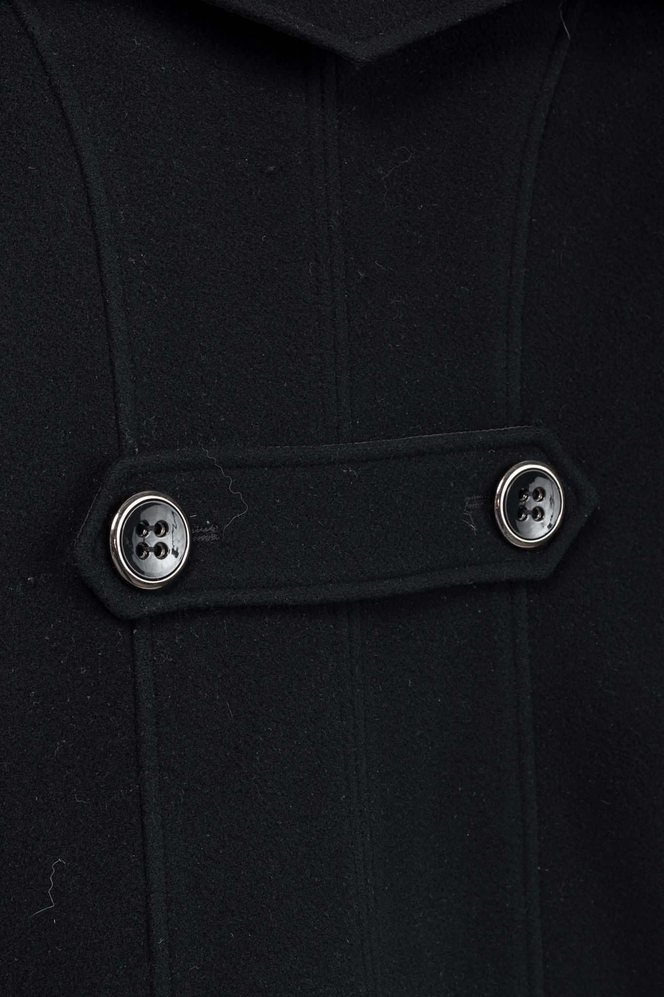 Mackage Mackage Black Wool Leather-Trim Buttoned Coat Size XXS / US 00 / IT 34 - 9 Thumbnail