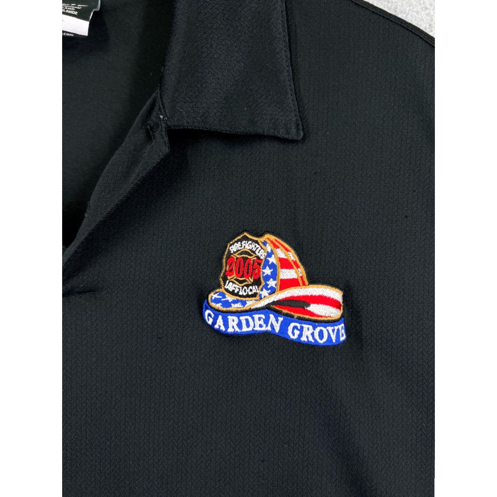 Nike Nike Polo Shirt Adult Large Blue Black Embroidered Golf 100% Polyester Size US L / EU 52-54 / 3 - 6 Thumbnail
