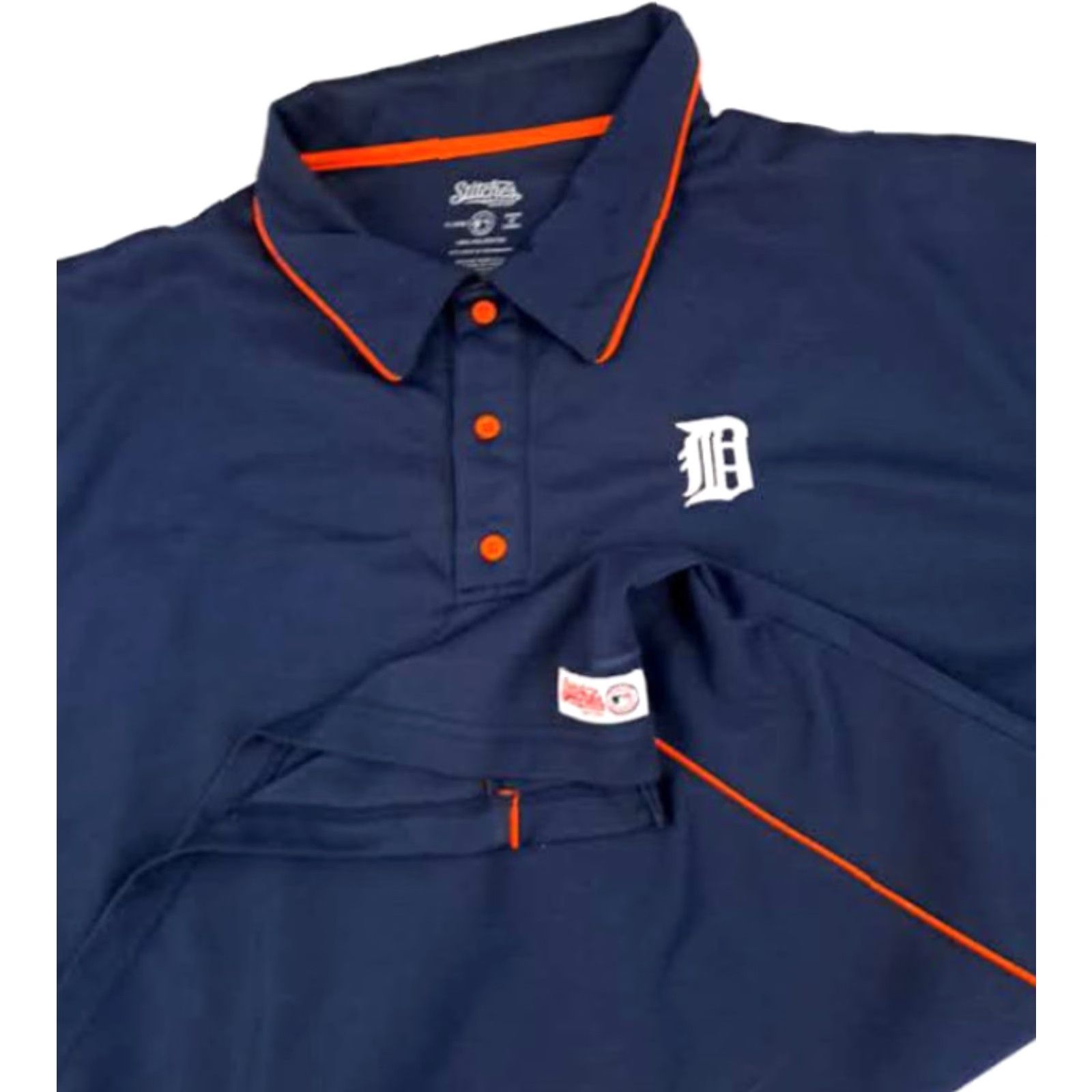 Vintage Stitches Detroit Tigers Polo Shirt 2XL Blue Short Sleeve Button-Up Golf Shirt Men Size US XXL / EU 58 / 5 - 3 Thumbnail