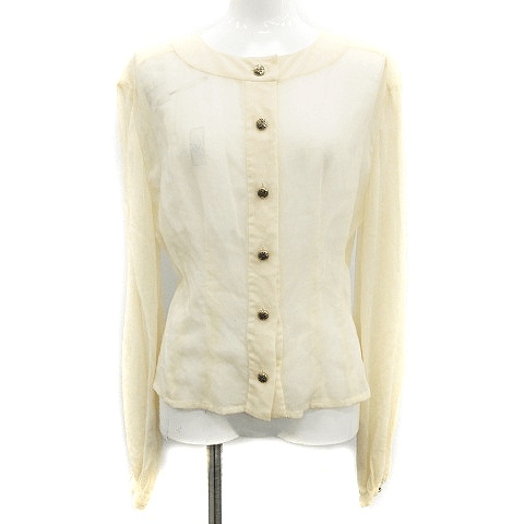 Chanel CHANEL- Long Sleeve Wool Blouse with Coco Mark Buttons Size XS / US 0-2 / IT 36-38 - 1 Thumbnail